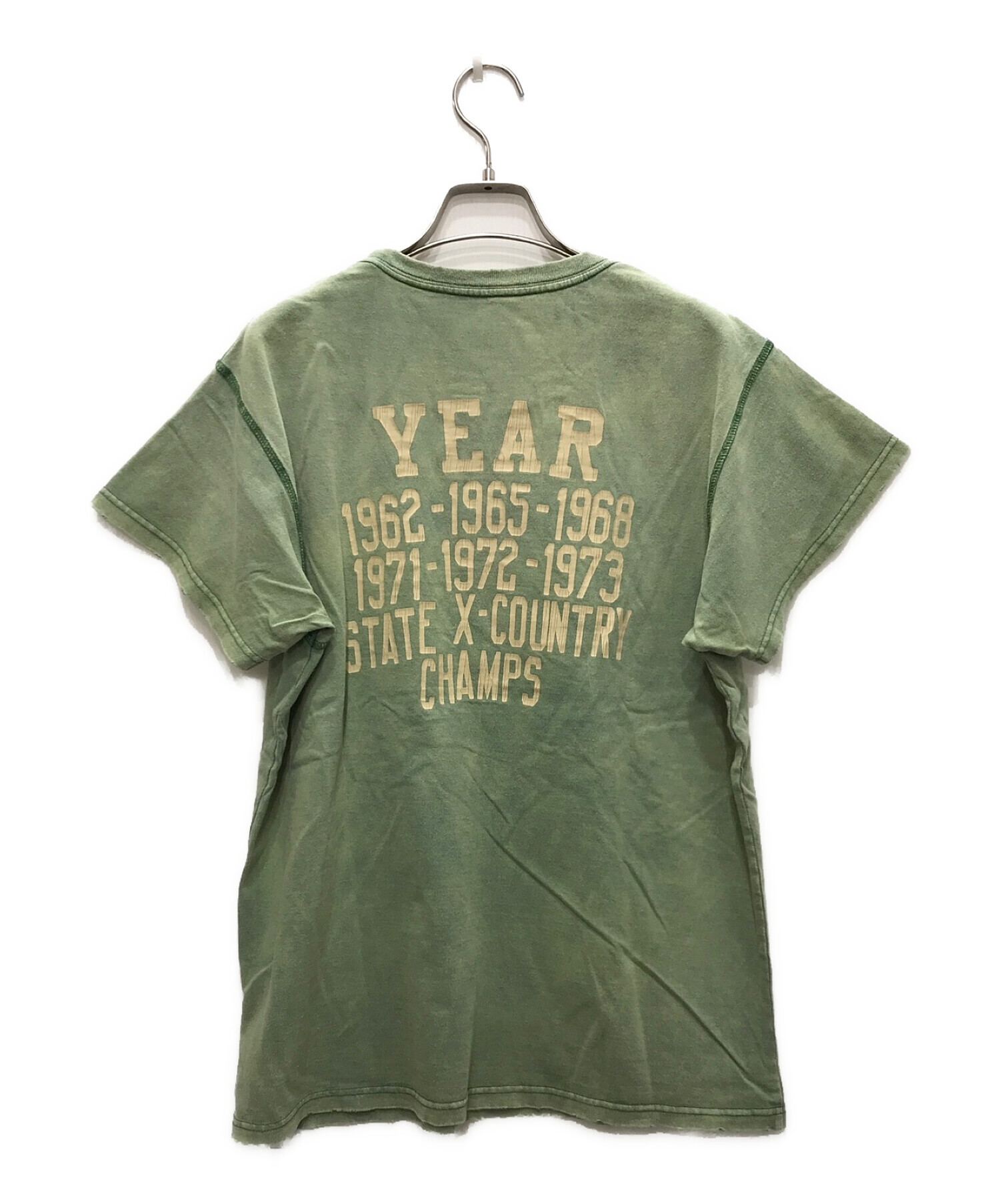 MUSE de Deuxieme Classe (ミューズ ドゥーズィエム クラス) STF Year Damage Tシャツ/ダメージTシャツ  グリーン サイズ:FREE 未使用品