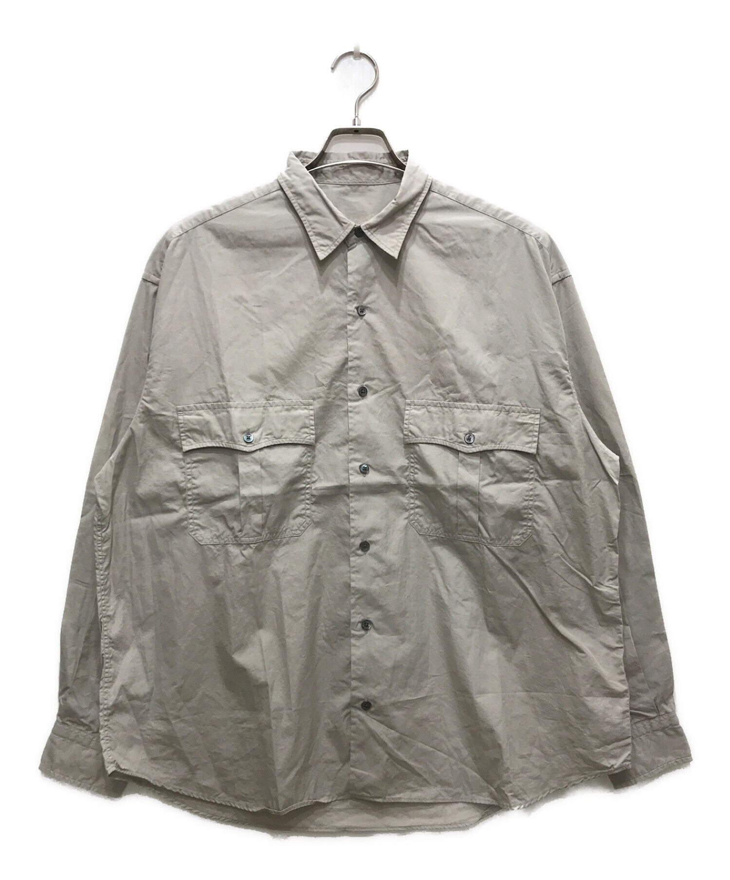 Porter Classic (ポータークラシック) ROLL UP SHIRT/ロールアップシャツ ベージュ サイズ:L