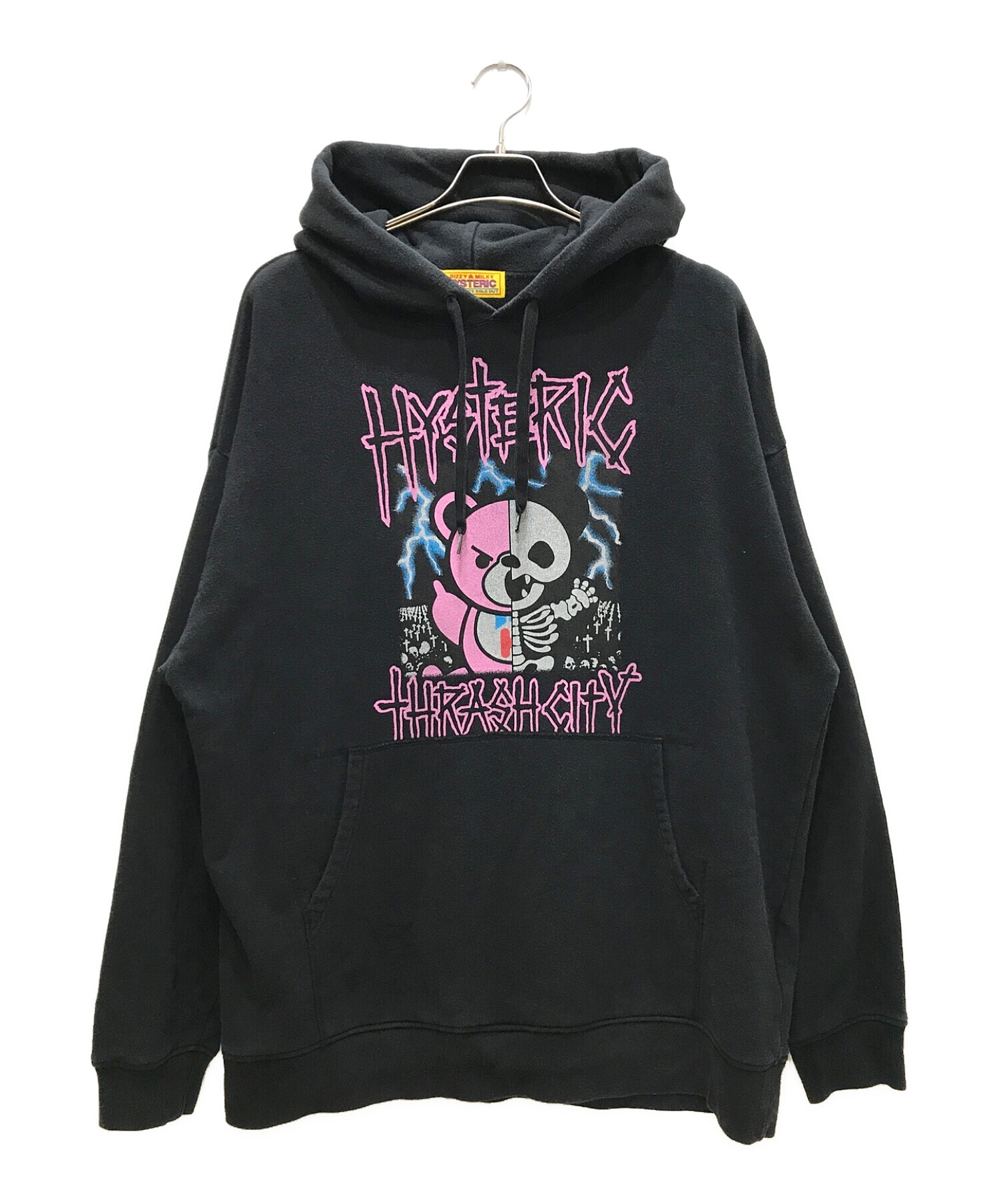 中古・古着通販】Hysteric Glamour (ヒステリックグラマー) パーカー ブラック サイズ:FREE｜ブランド・古着通販  トレファク公式【TREFAC FASHION】スマホサイト