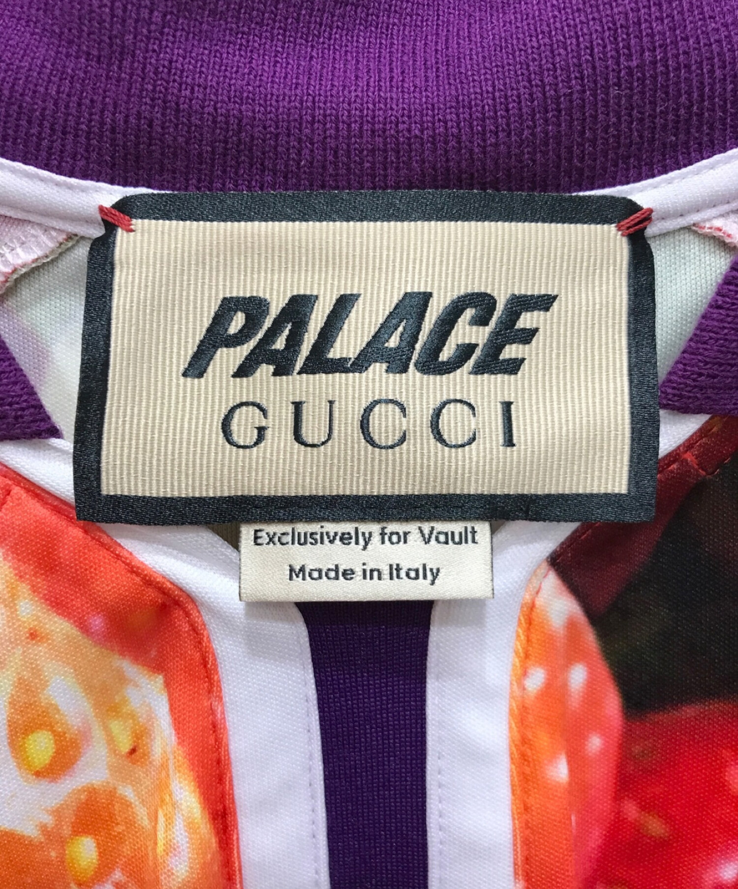 GUCCI (グッチ) PALACE (パレス) Printed Football Technical Jersey  T-Shirt/プリンテッドフットボールテクニカルジャージーTシャツ レッド サイズ:XL