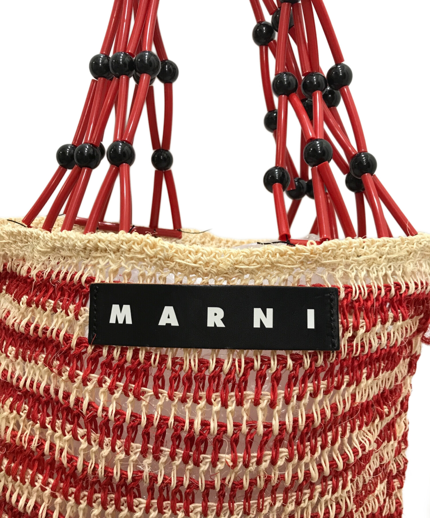 MARNI (マルニ) MARKET FIQUE/フィケネットバッグ ベージュ×レッド