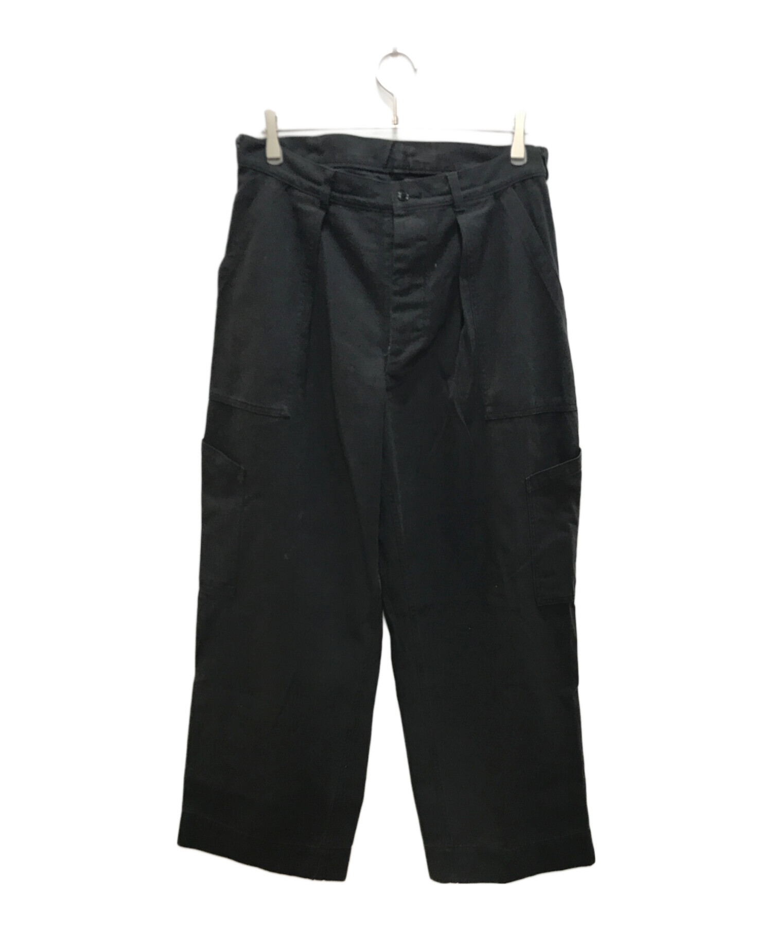 A.PRESSE (アプレッセ) 23SS USAF Hemmed Bottoms/USAF ミリタリーワイドパンツ ブラック サイズ:2