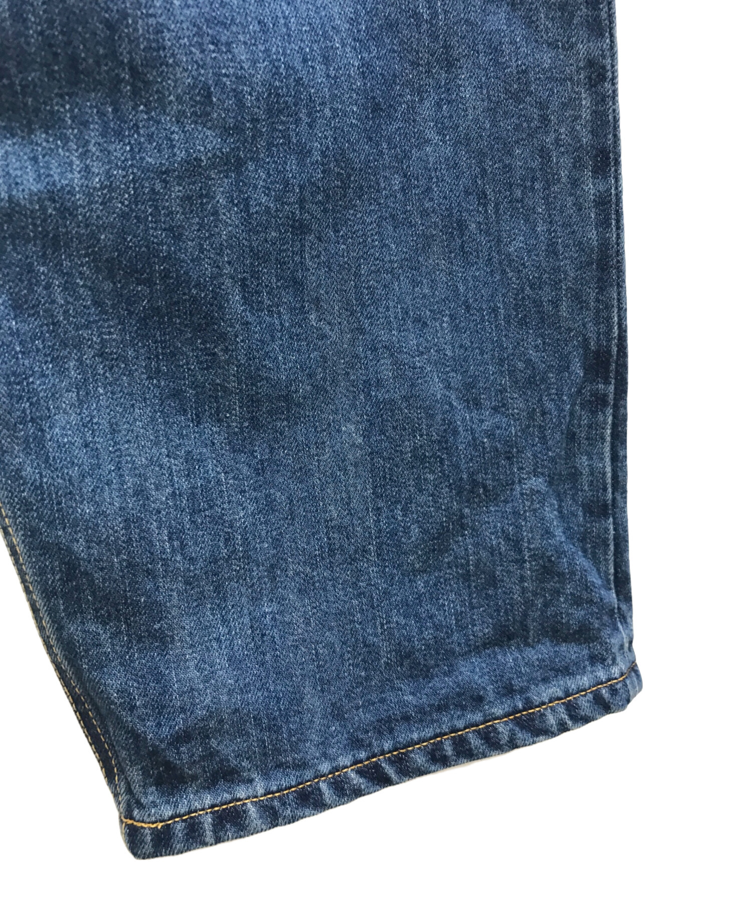 CIOTA (シオタ) 13.5OZ ワイドテーパードデニム ダークブルーダメージ サイズ:035