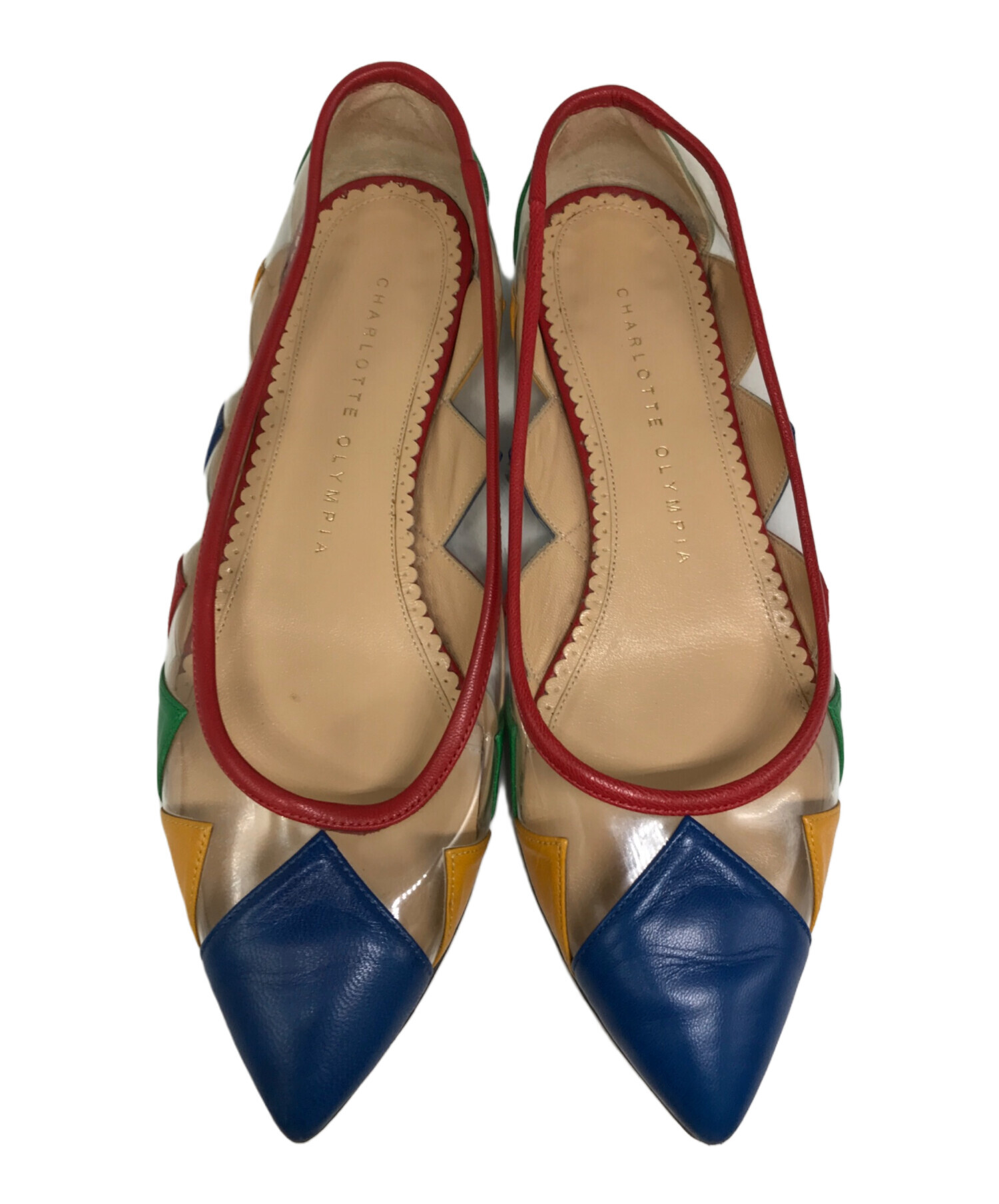 中古・古着通販】charlotte olympia (シャーロットオリンピア) フラットパンプス マルチカラー サイズ:36｜ブランド・古着通販  トレファク公式【TREFAC FASHION】スマホサイト