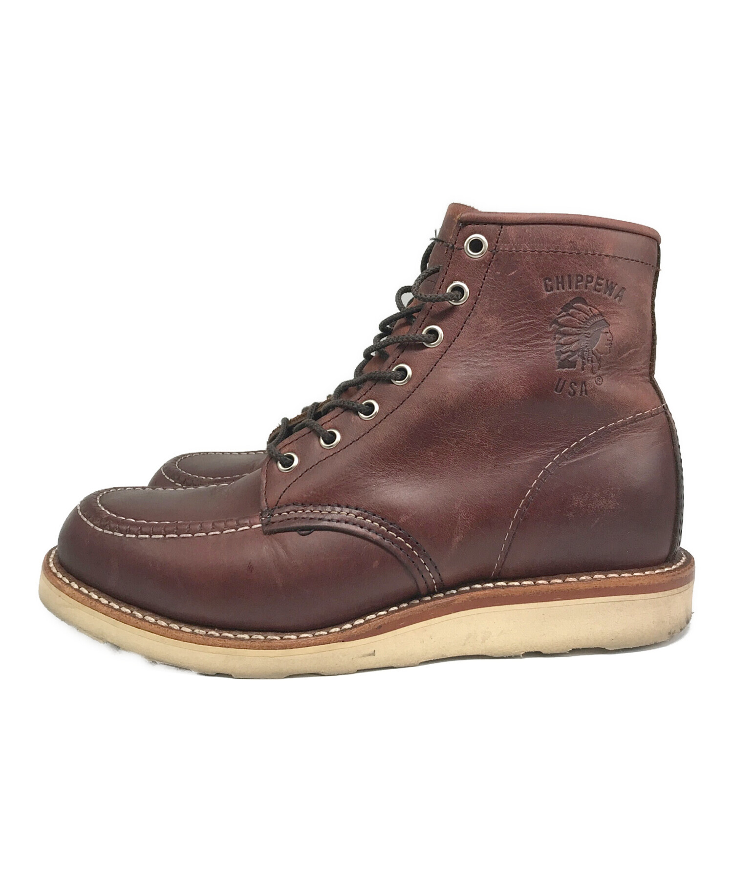 CHIPPEWA (チペワ) レザーワークブーツ ブラウン サイズ:7 1/2