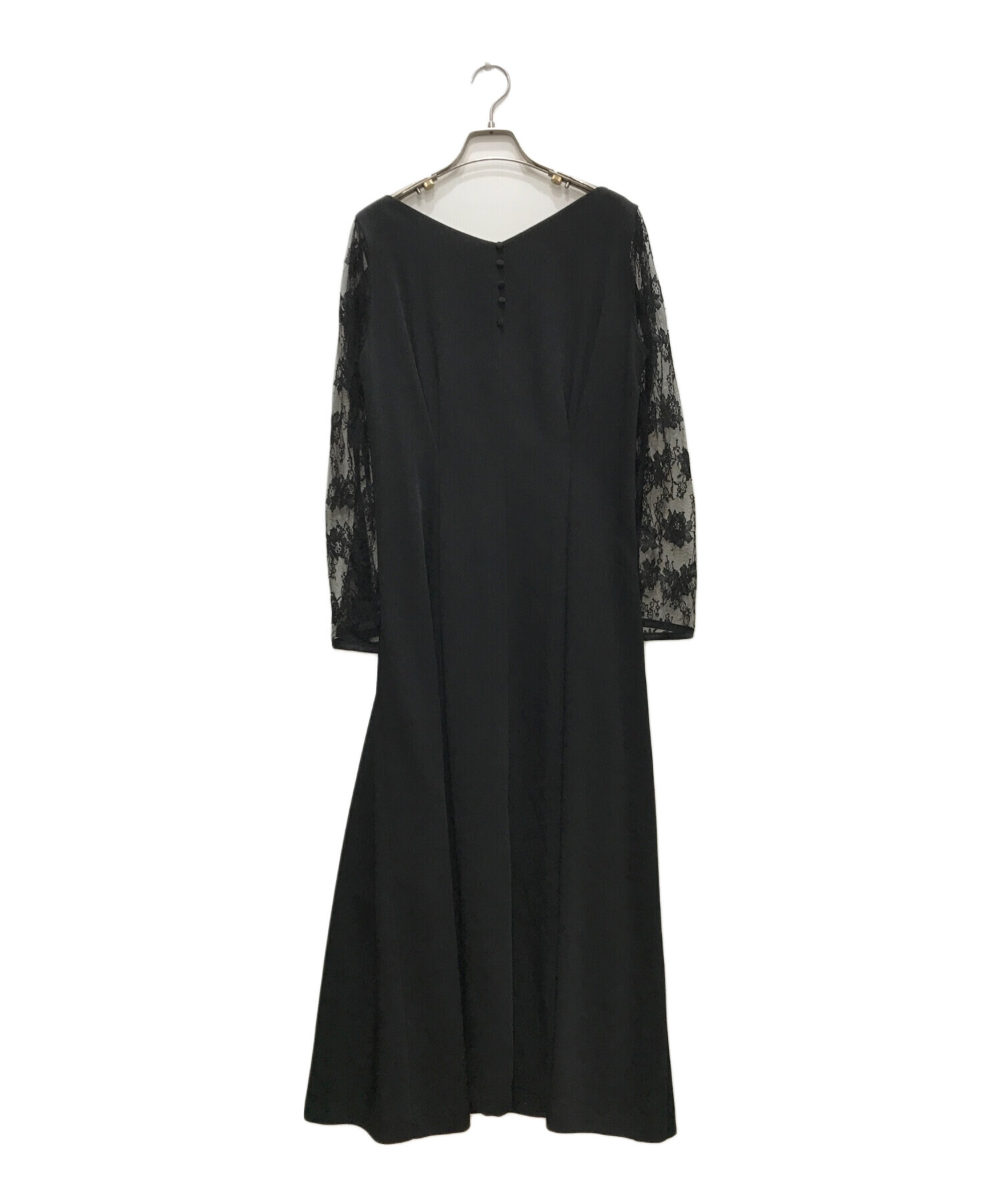 中古・古着通販】Ameri (アメリ) LACE SLEEVE REFINED DRESS/レーススリーブリフェニッドドレス ブラック  サイズ:表記無｜ブランド・古着通販 トレファク公式【TREFAC FASHION】スマホサイト