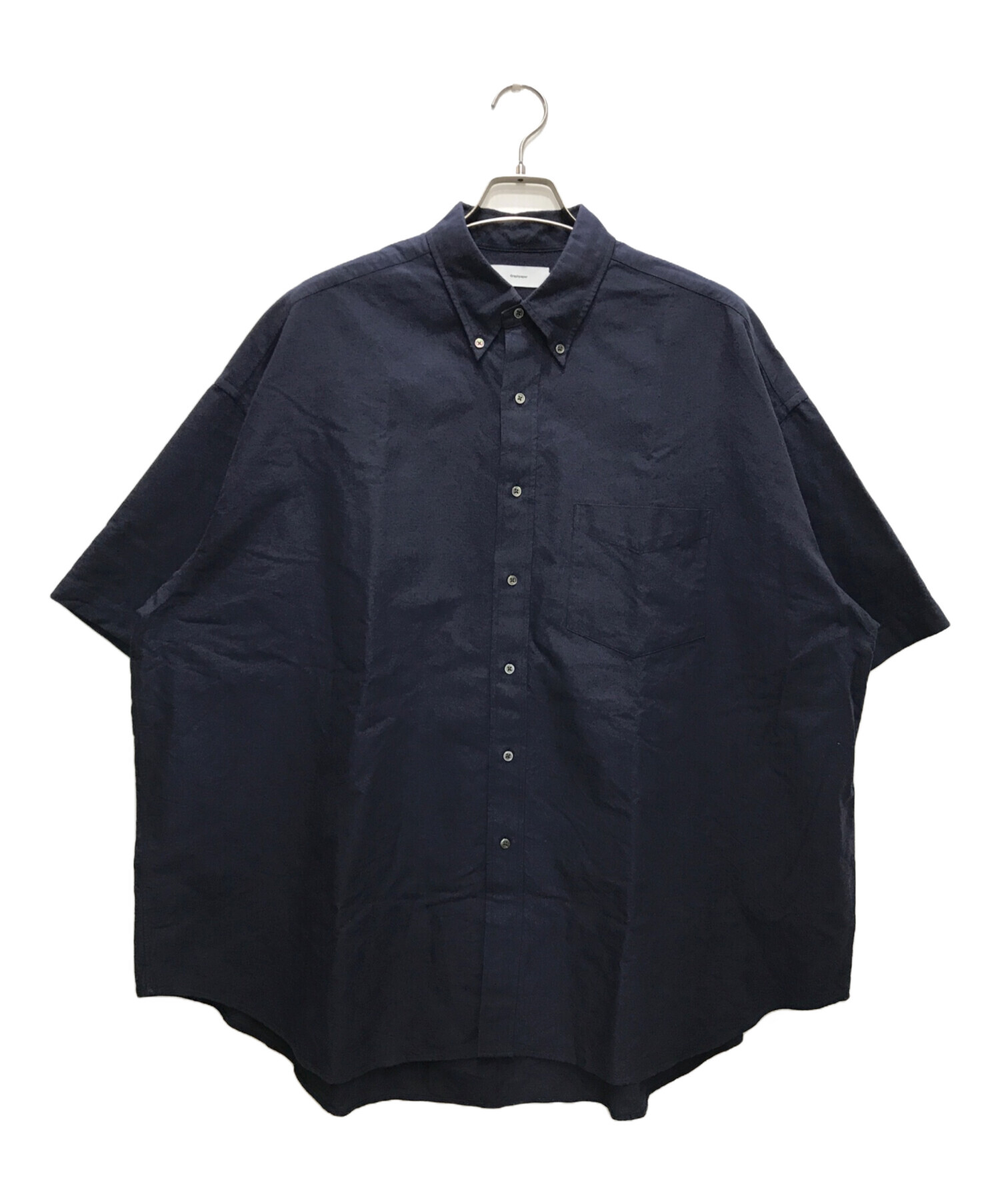 中古・古着通販】Graphpaper (グラフペーパー) Oxford S/S Oversized B.D Shirt/オックスフォード  オーバーサイズ ボタンダウン プルオーバー シャツ ネイビー サイズ:F｜ブランド・古着通販 トレファク公式【TREFAC FASHION】スマホサイト