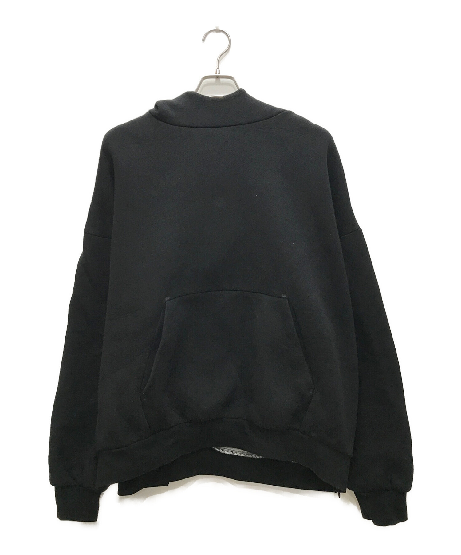 中古・古着通販】FUMITO GANRYU (フミトガンリュウ) 2WAY PULL HOODIE ブラック サイズ:2｜ブランド・古着通販  トレファク公式【TREFAC FASHION】スマホサイト