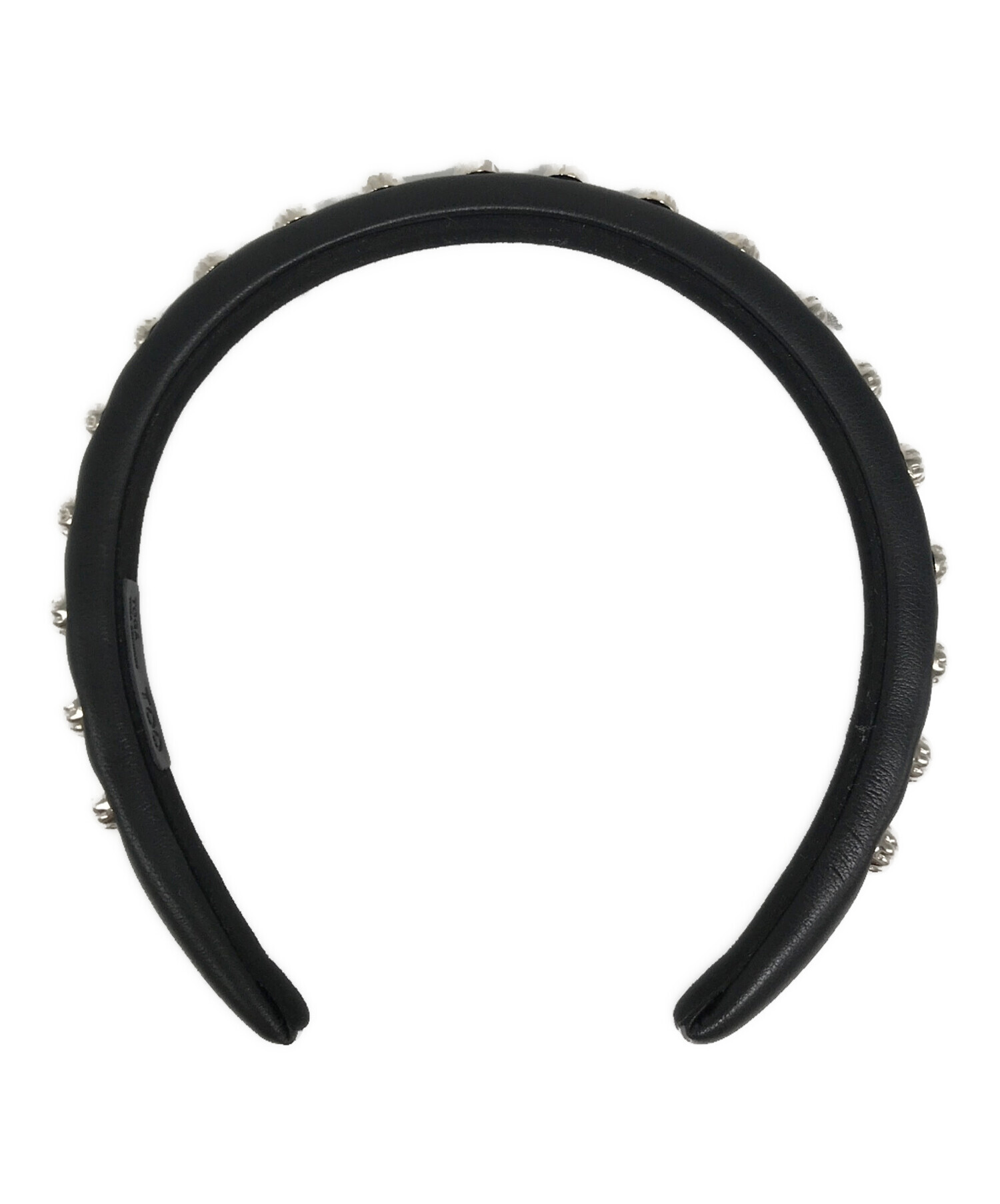 TOGA PULLA (トーガ プルラ) Leather headbandカチューシャ ブラック