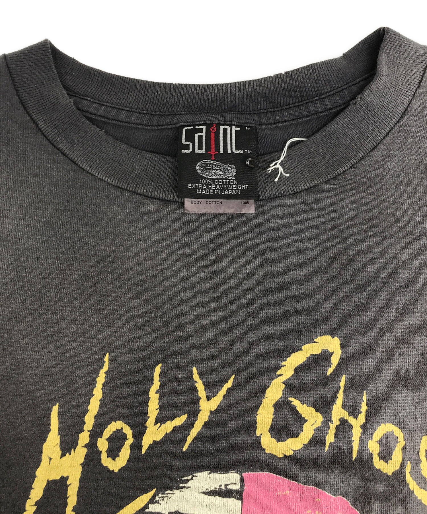 中古・古着通販】SAINT MICHAEL (セントマイケル) LM SS TEE HOLY GHOSTヴィンテージ加工プリントTシャツ/24SS  グレー サイズ:L｜ブランド・古着通販 トレファク公式【TREFAC FASHION】スマホサイト