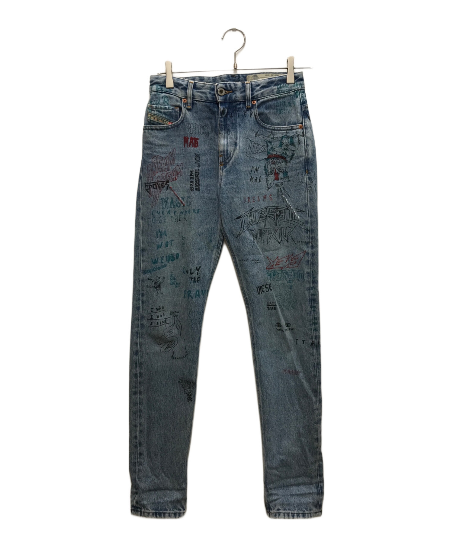 中古・古着通販】DIESEL (ディーゼル) ペイントデニムパンツ インディゴ サイズ:W23｜ブランド・古着通販 トレファク公式【TREFAC  FASHION】スマホサイト