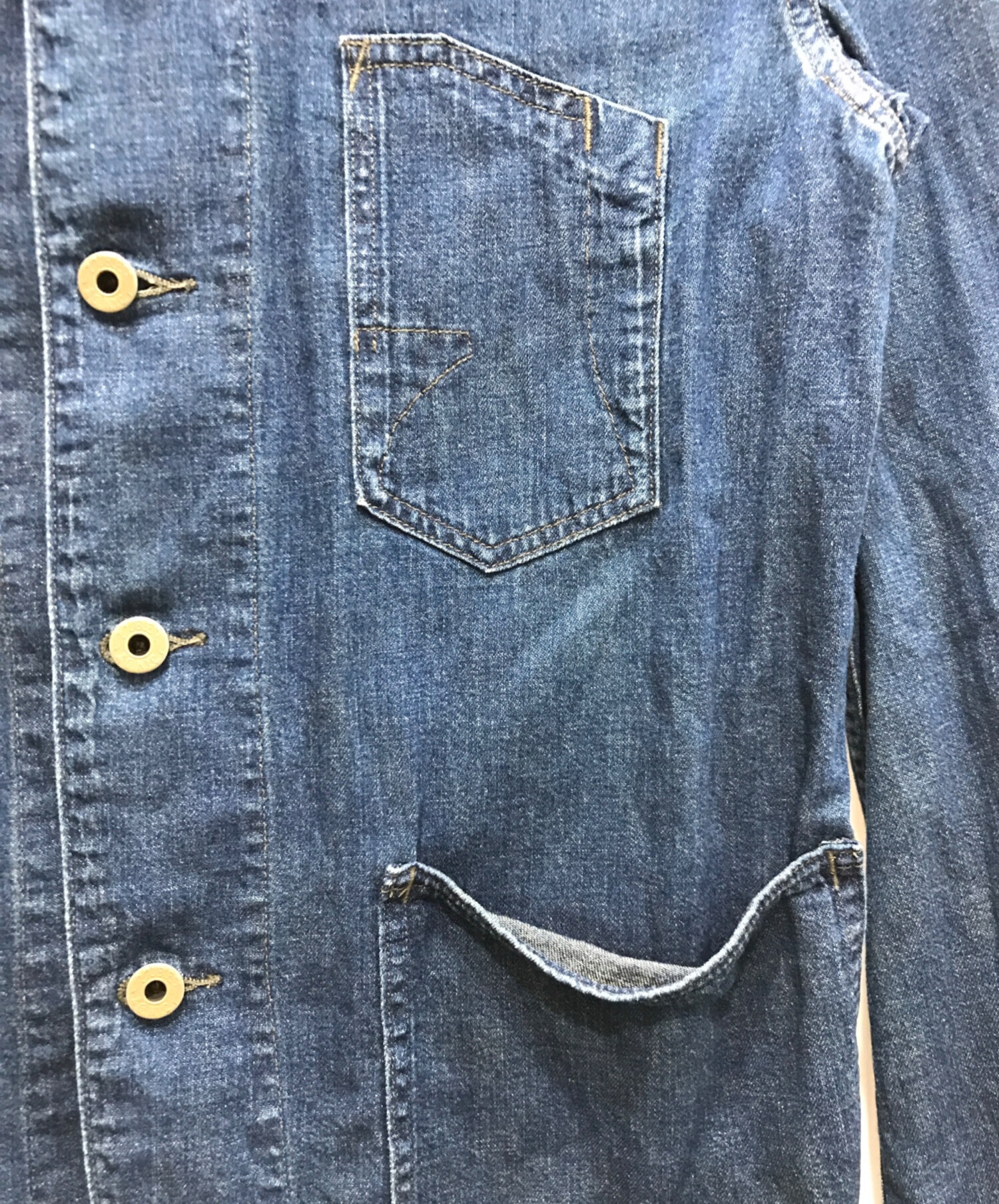 中古・古着通販】RRL (ダブルアールエル) LIGHTWEIGHT DENIM ENGINEER COAT/チェンジボタンデニムカバーオール /  エンジニアコート インディゴ サイズ:S｜ブランド・古着通販 トレファク公式【TREFAC FASHION】スマホサイト