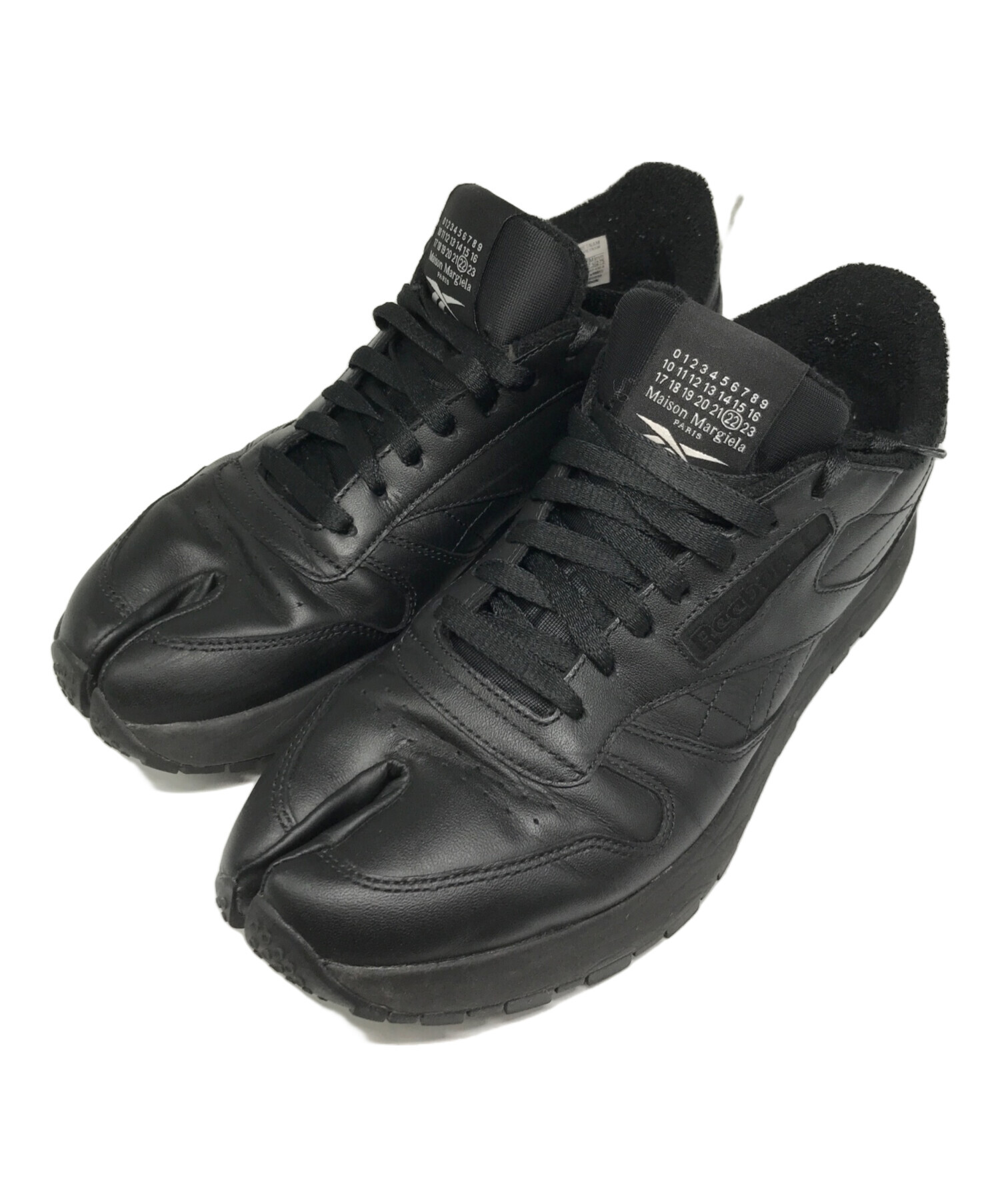 Maison Margiela (メゾンマルジェラ) REEBOK (リーボック) CLASSIC LEATHER TABI  SHOES/足袋ローカットスニーカー ブラック サイズ:27.5cm