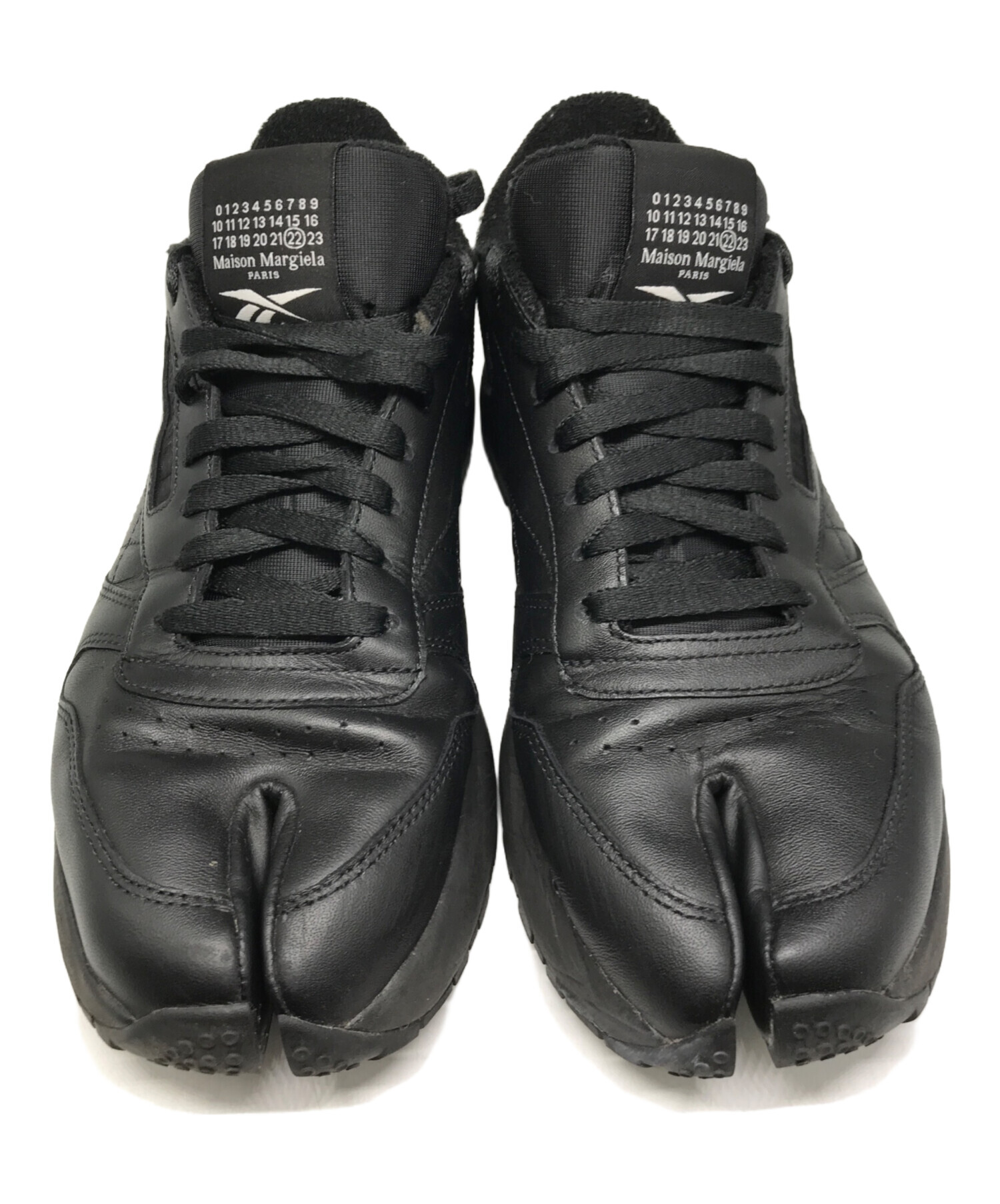 Maison Margiela (メゾンマルジェラ) REEBOK (リーボック) CLASSIC LEATHER TABI  SHOES/足袋ローカットスニーカー ブラック サイズ:27.5cm