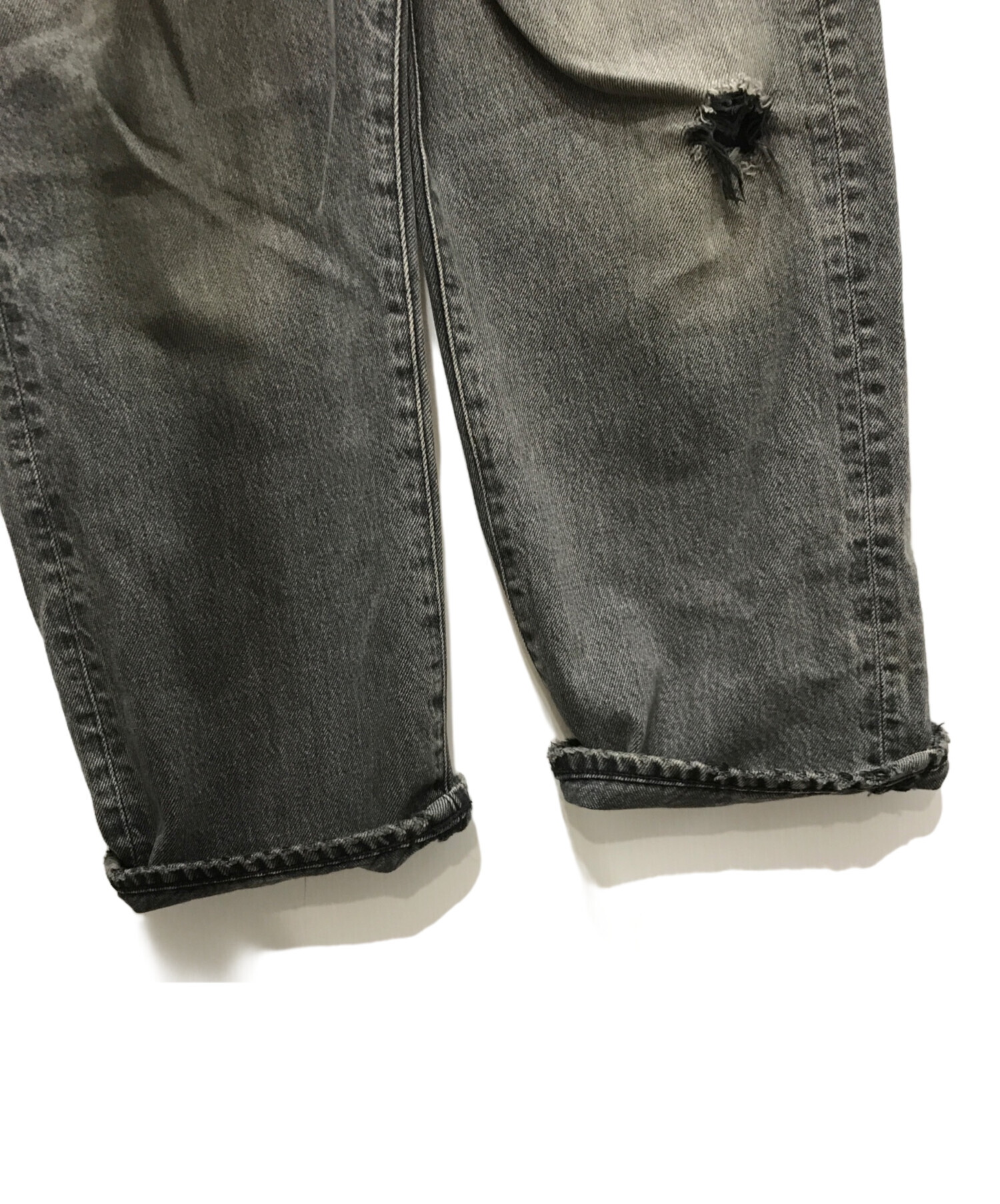 中古・古着通販】RHC Ron Herman (アールエイチシー ロンハーマン) Milton Denim Pants/ダメージデニム/ボタンフライ  ブラック サイズ:31｜ブランド・古着通販 トレファク公式【TREFAC FASHION】スマホサイト