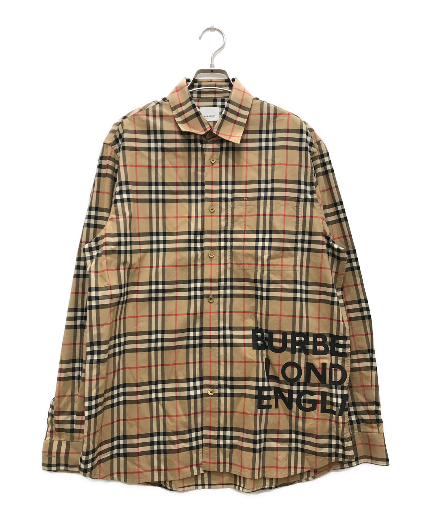 中古・古着通販】BURBERRY (バーバリー) チェックシャツ ベージュ サイズ:M｜ブランド・古着通販 トレファク公式【TREFAC  FASHION】スマホサイト