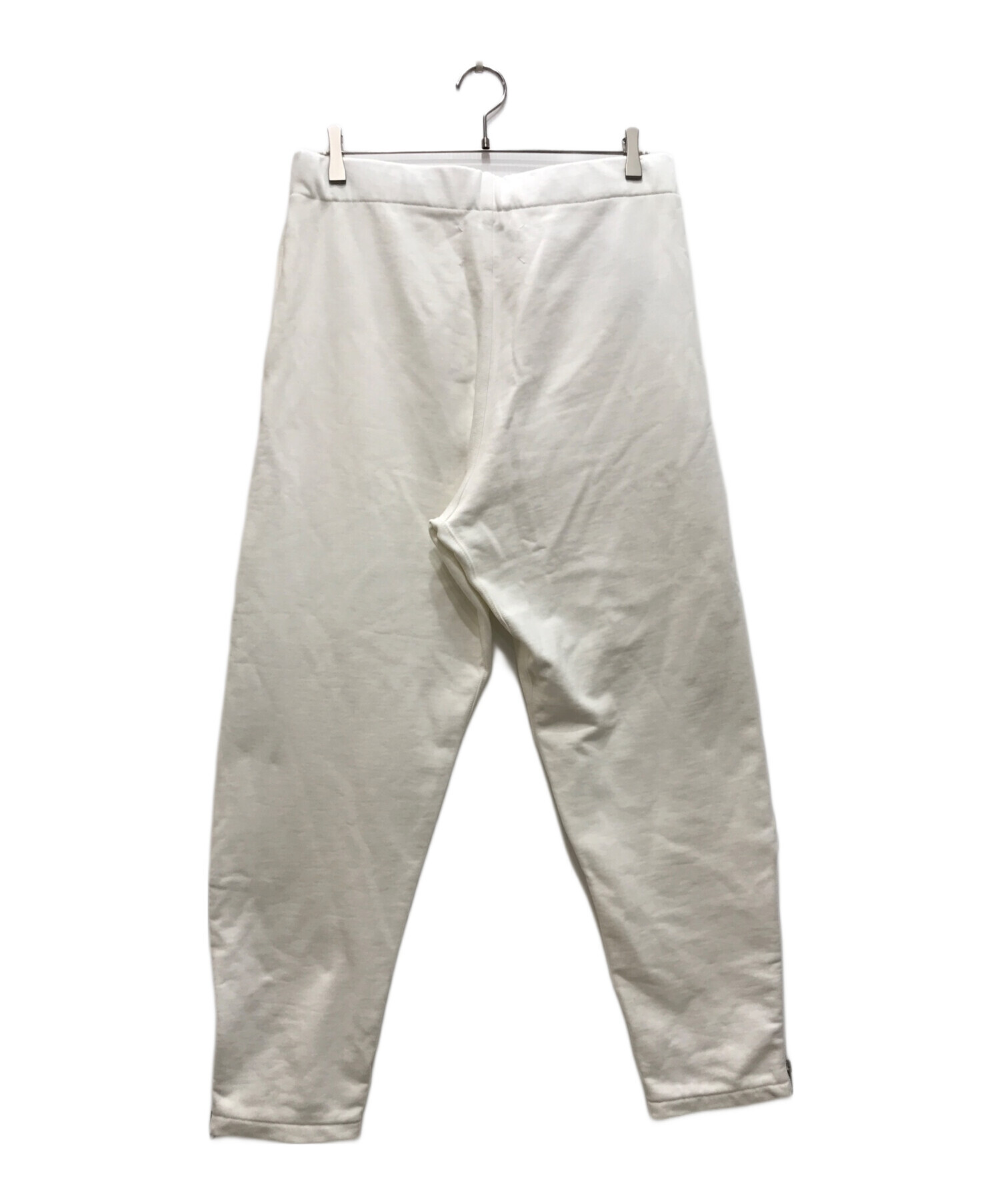 Maison Margiela (メゾンマルジェラ) 1CON SWEAT PANTS/アイコン裾ジップスウェットロングパンツ ホワイト サイズ:44