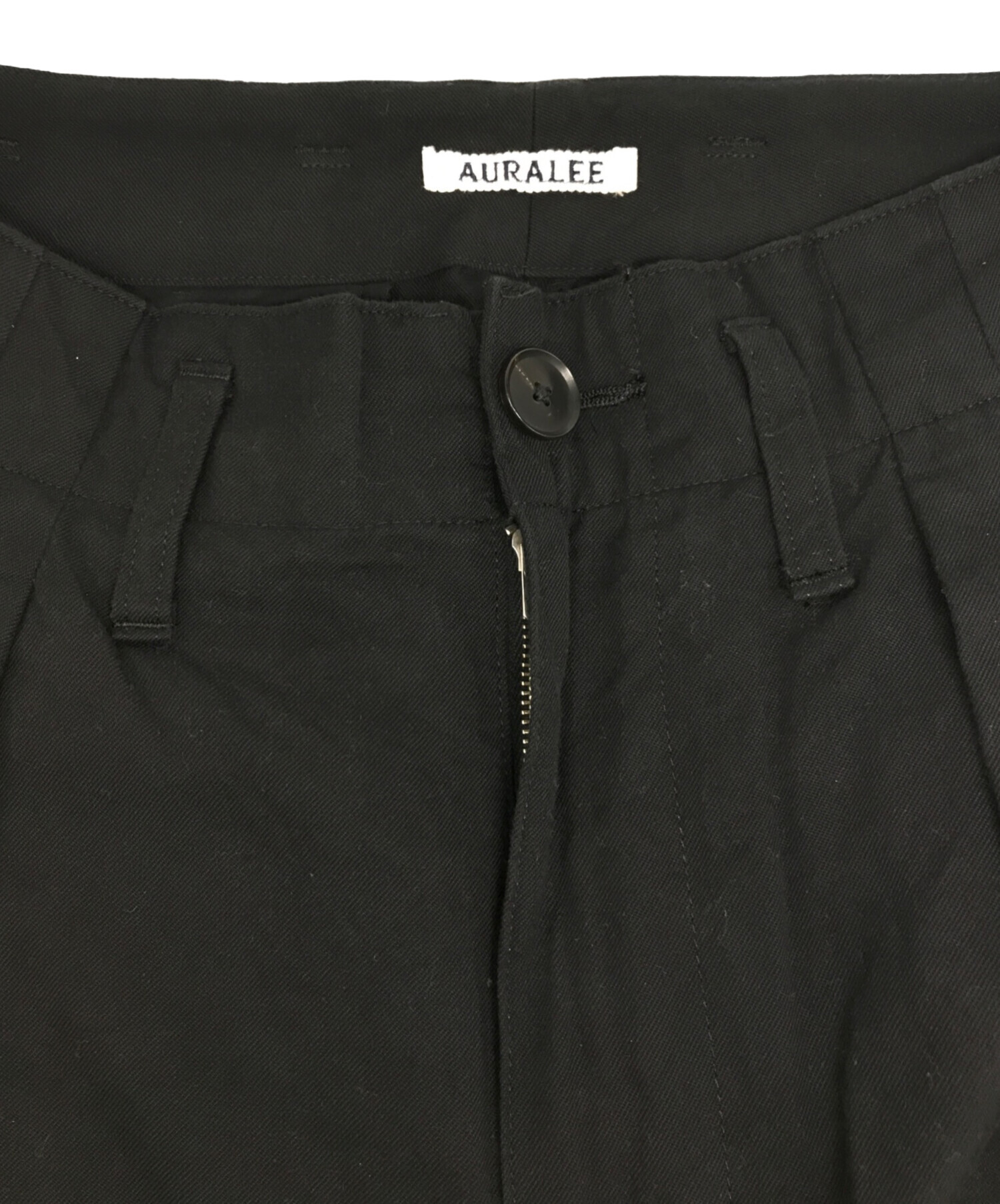 中古・古着通販】AURALEE (オーラリー) SUPER FINE WOOL COTTON TWILL SLACKS/ スーパーファインウールコットンツイルスラックス ブラック サイズ:3｜ブランド・古着通販 トレファク公式【TREFAC FASHION】スマホサイト