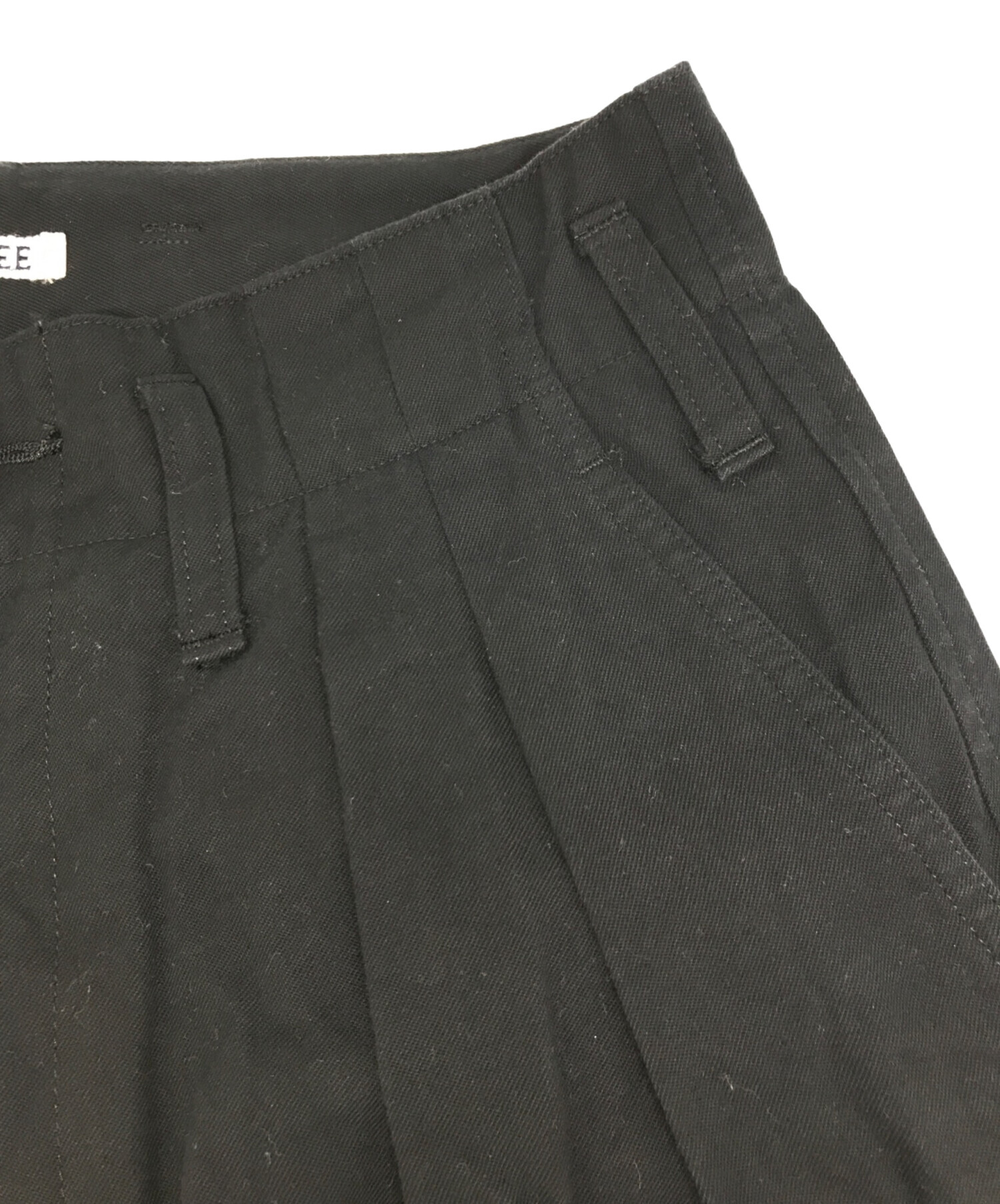 中古・古着通販】AURALEE (オーラリー) SUPER FINE WOOL COTTON TWILL SLACKS/ スーパーファインウールコットンツイルスラックス ブラック サイズ:3｜ブランド・古着通販 トレファク公式【TREFAC FASHION】スマホサイト