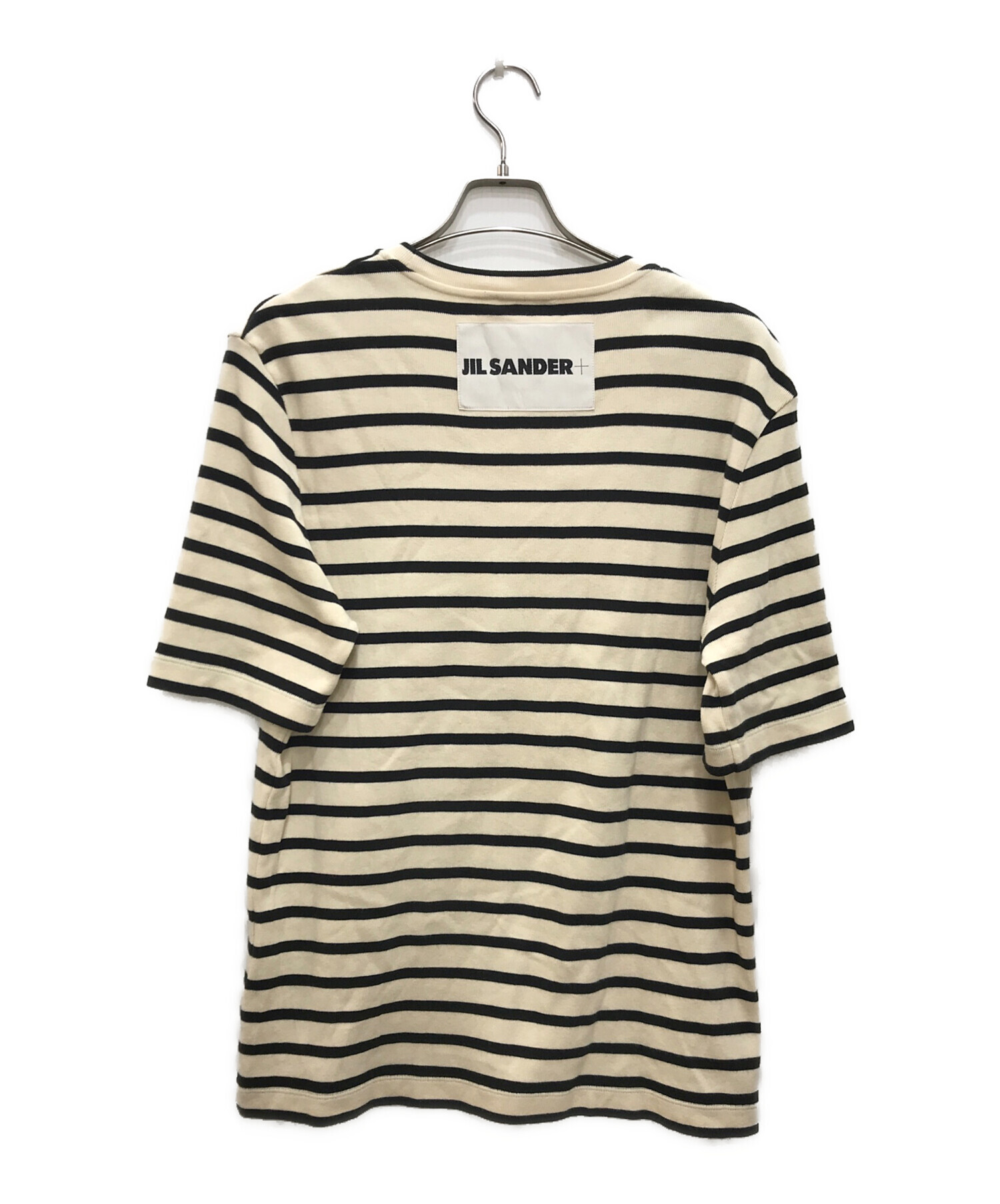 中古・古着通販】JIL SANDER+ (ジルサンダープラス) バックロゴボーダーTシャツ アイボリー×ブラック サイズ:M｜ブランド・古着通販  トレファク公式【TREFAC FASHION】スマホサイト