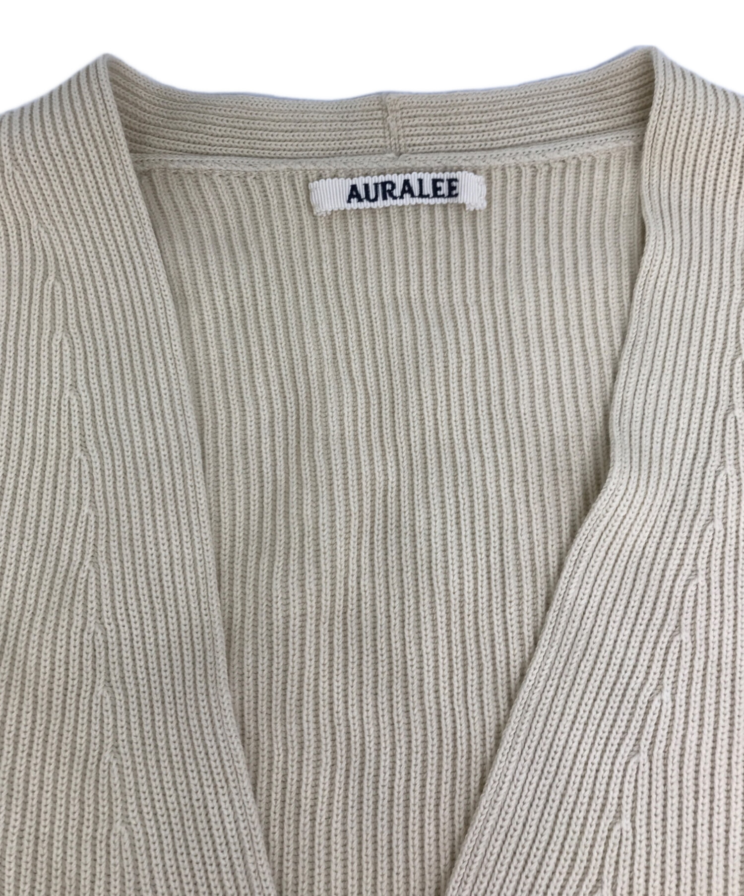 中古・古着通販】AURALEE (オーラリー) SUPER HARD TWIST RIB KNIT BIG CARDIGAN/スーパーハード ツイストリブニットビッグカーディガン ベージュ サイズ:4｜ブランド・古着通販 トレファク公式【TREFAC FASHION】スマホサイト