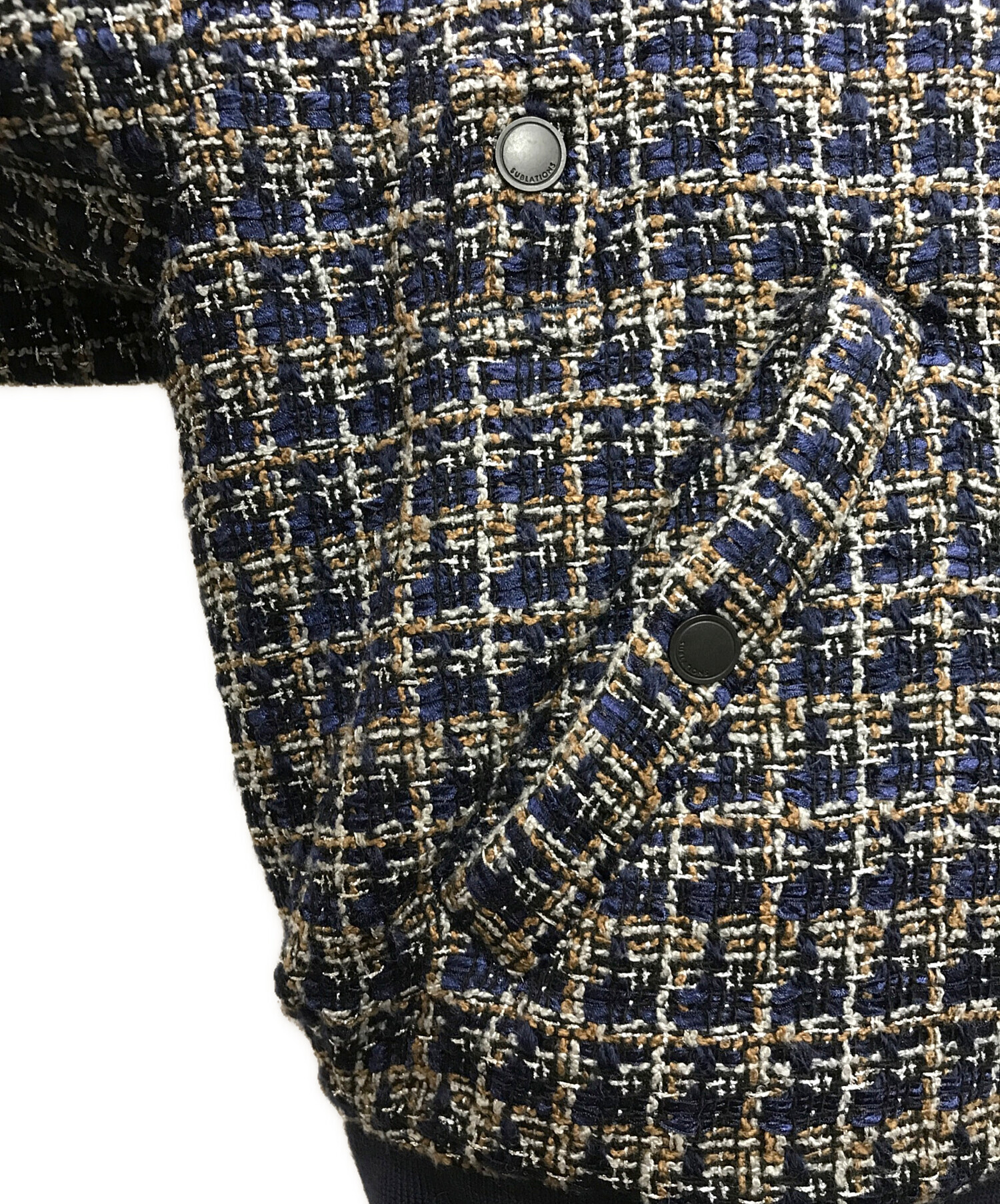 SUBLATIONS (サブレーションズ) GLITTERY TWEED FLIGHT JACKET/グリッターツイードフライトジャケット ネイビー  サイズ:FREE