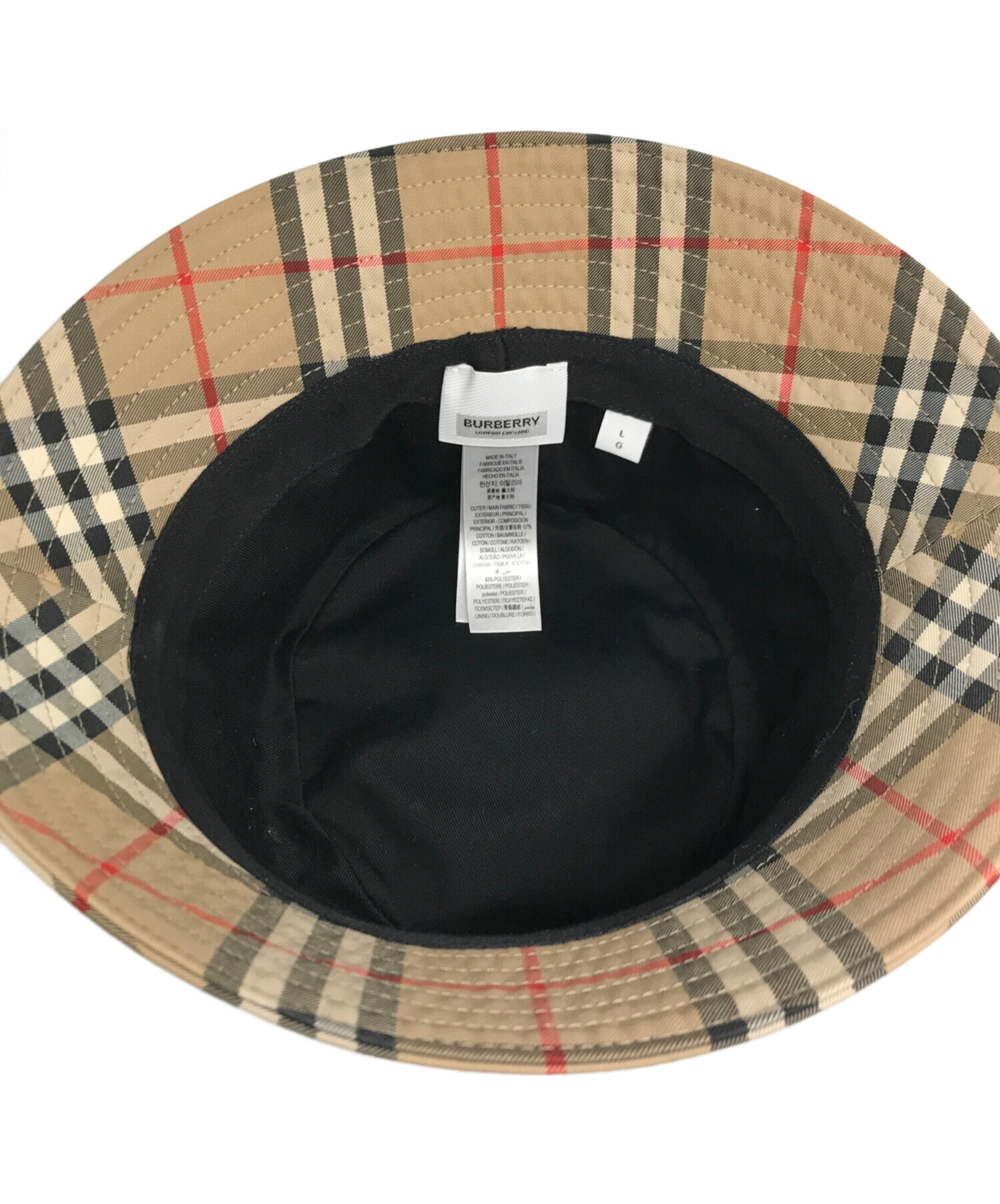 中古・古着通販】BURBERRY LONDON (バーバリーロンドン) ノヴァチェックバケットハット ベージュ サイズ:L G｜ブランド・古着通販  トレファク公式【TREFAC FASHION】スマホサイト