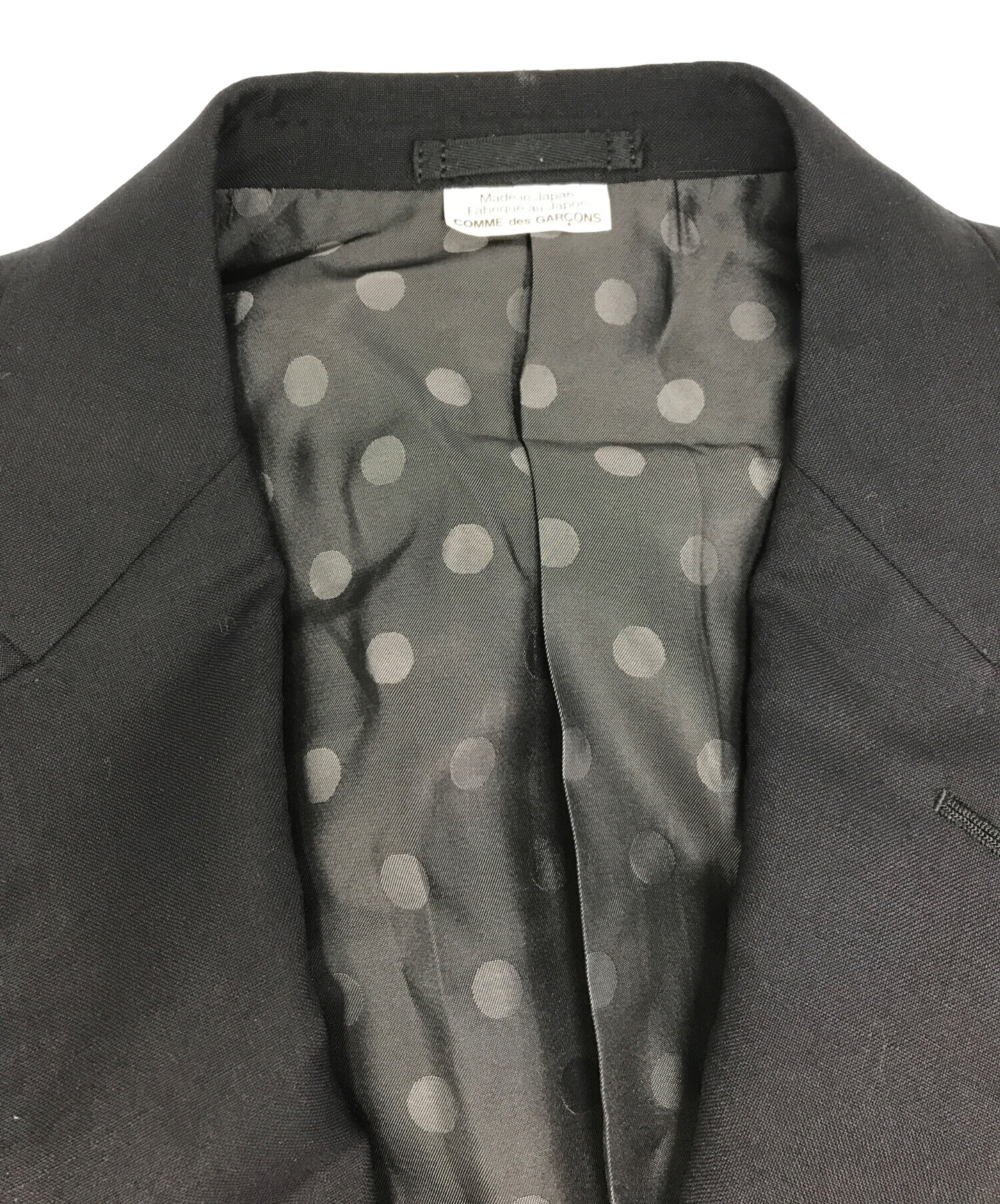 中古・古着通販】COMME des GARCONS HOMME DEUX (コムデギャルソン オム ドゥ) テーラードジャケット/AD2018/DC-J001  ブラック サイズ:S｜ブランド・古着通販 トレファク公式【TREFAC FASHION】スマホサイト