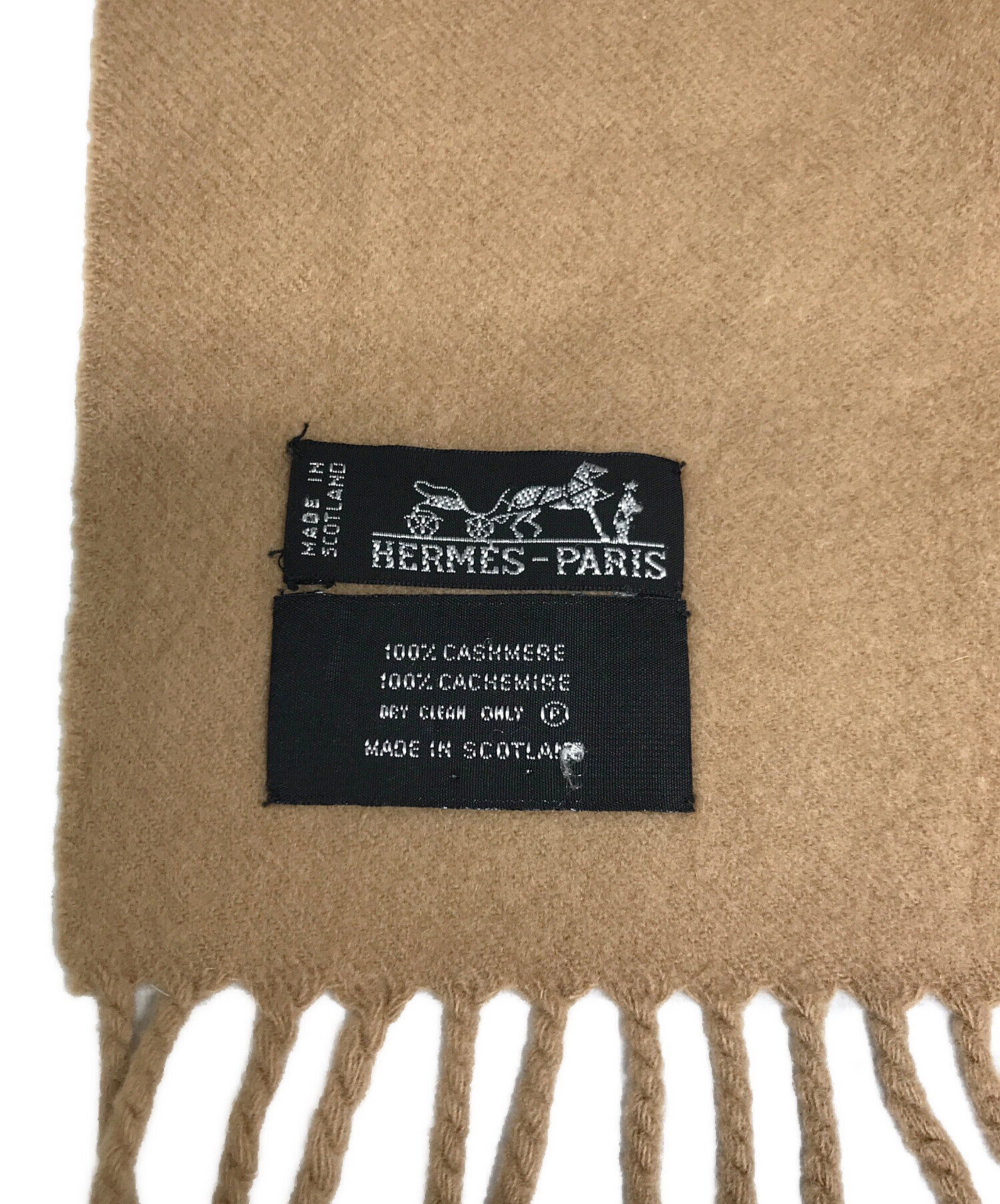 中古・古着通販】HERMES (エルメス) カシミヤ大判ストール ベージュ｜ブランド・古着通販 トレファク公式【TREFAC  FASHION】スマホサイト