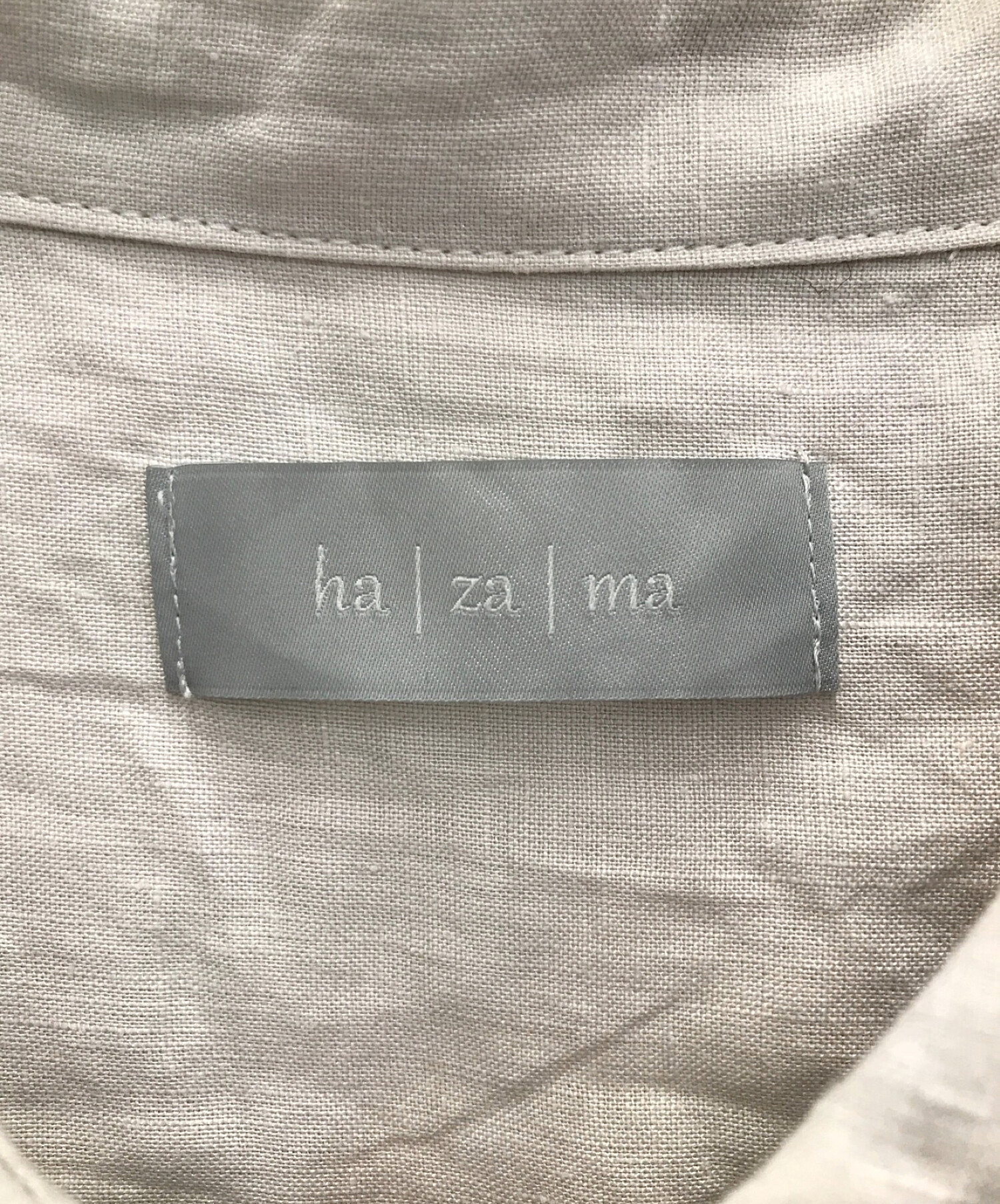 hazama (ハザマ) リネンシャツ ベージュ サイズ:不明