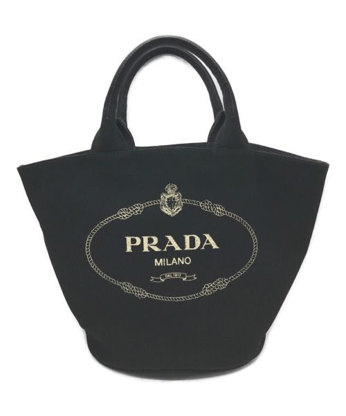 【中古・古着通販】PRADA (プラダ) バケツハンドバッグ ブラック