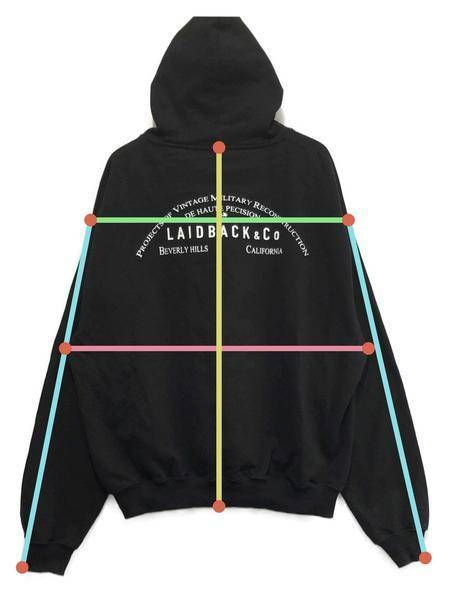 Laid Back (レイドバック) Luxury Heavy Hoodie ブラック サイズ:SIZE XL