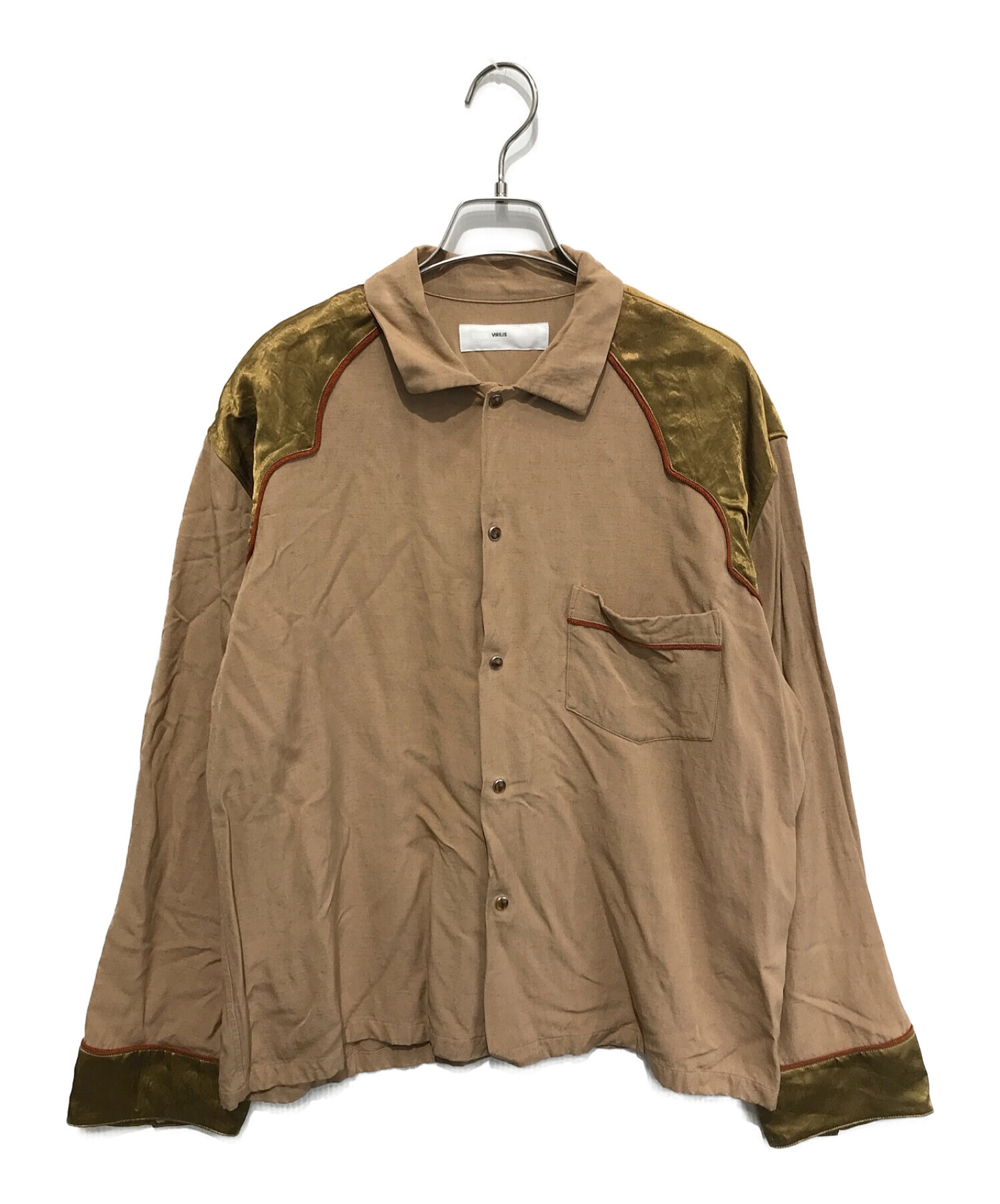 TOGA VIRILIS (トーガ ビリリース) RAYON LINEN CLOTH SHIRT ベージュ サイズ:SIZE 48