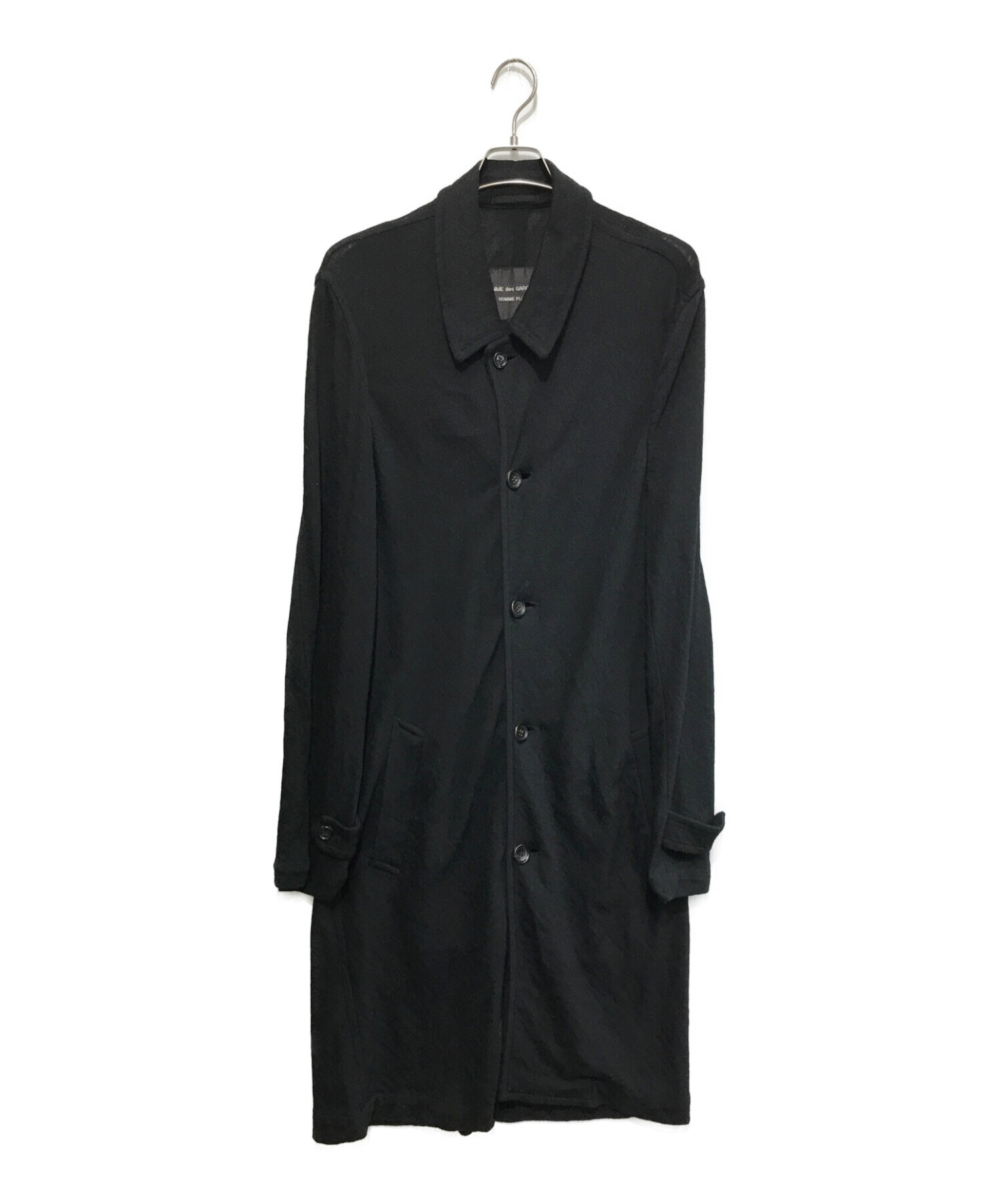 COMME des GARCONS HOMME PLUS (コムデギャルソンオムプリュス)) ニットロングコート ブラック サイズ:SIZE L