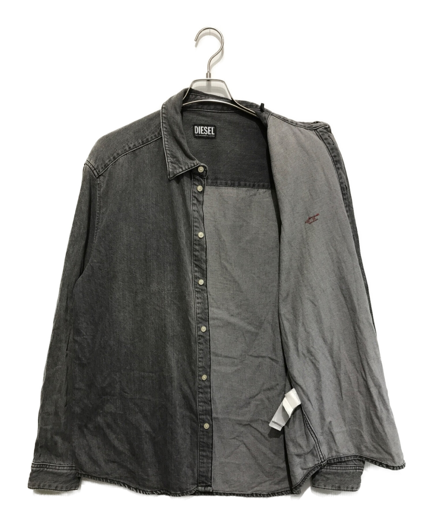 DIESEL (ディーゼル) デニムシャツ グレー サイズ:SIZE L