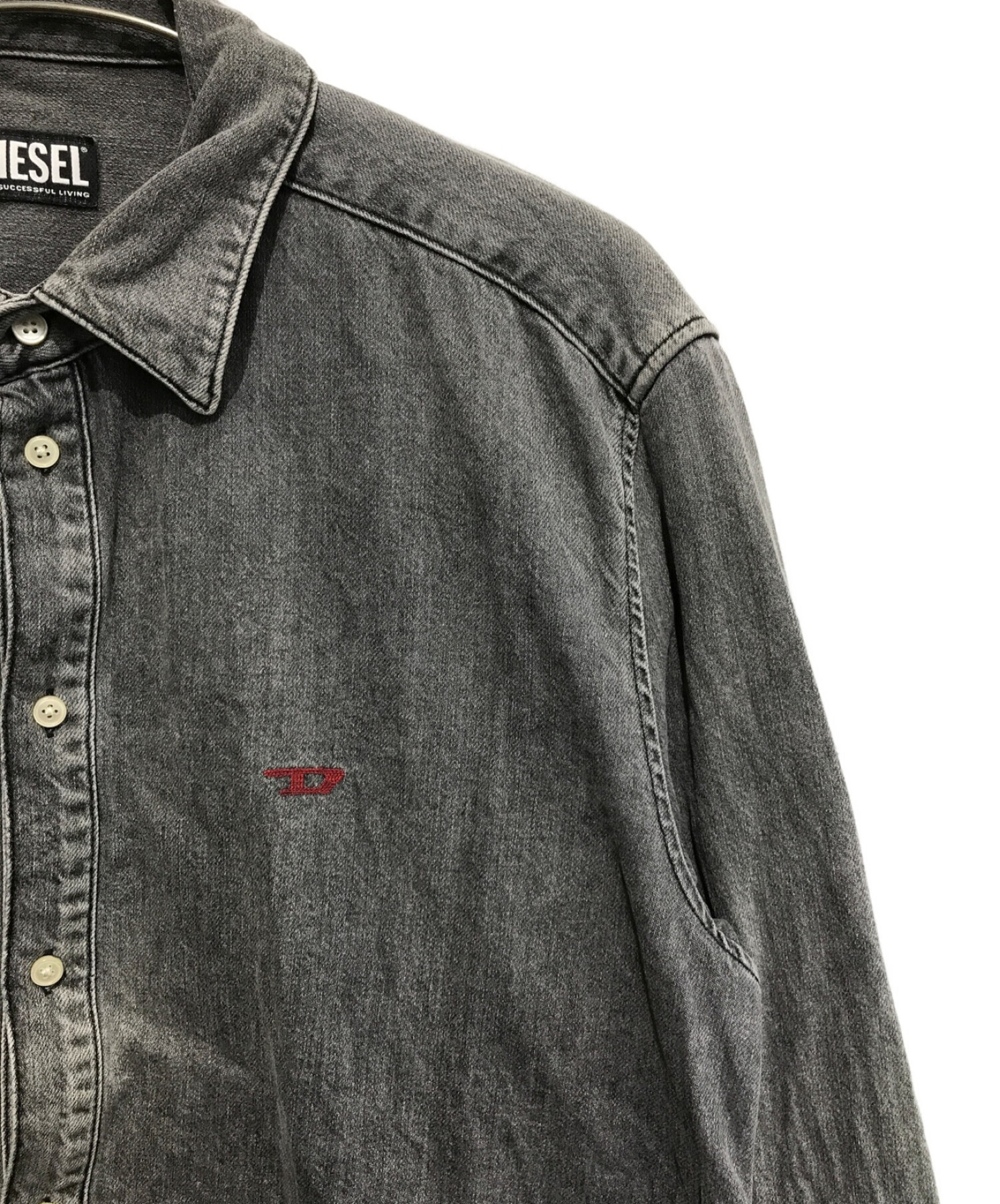 DIESEL (ディーゼル) デニムシャツ グレー サイズ:SIZE L