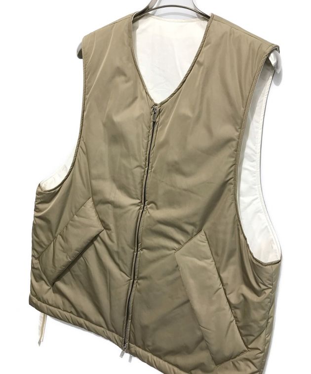 stein (シュタイン) REVERSIBLE PADDED VEST ベージュ×ホワイト サイズ:SIZE S