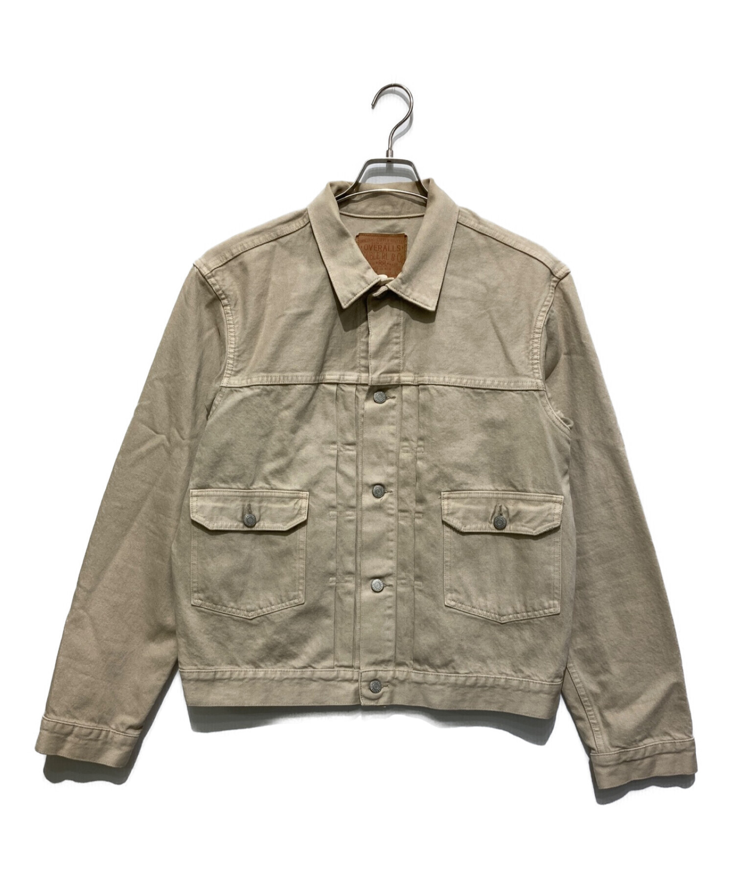 RRL (ダブルアールエル) バック刺繍デニムジャケット グレー×レッド サイズ:SIZE L