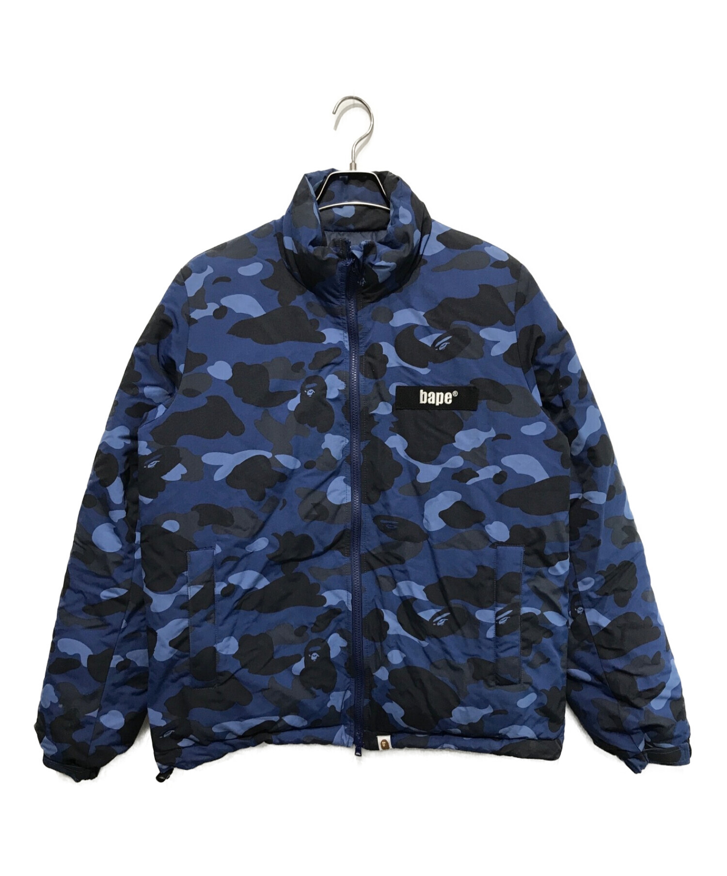 A BATHING APE (アベイシングエイプ) サルカモダウンジャケット ブルー サイズ:SIZE L