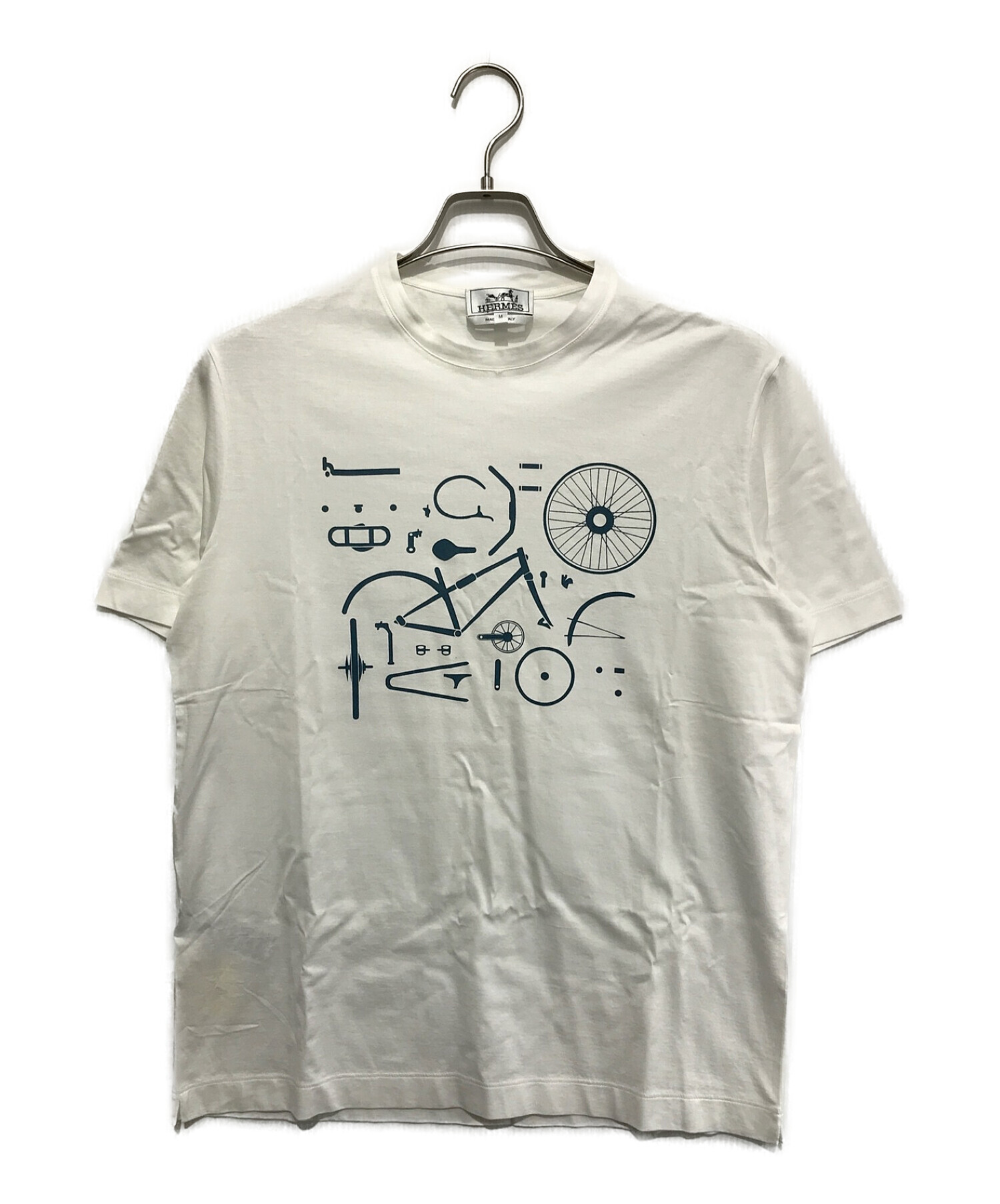 中古・古着通販】HERMES (エルメス) プリントTシャツ ホワイト サイズ