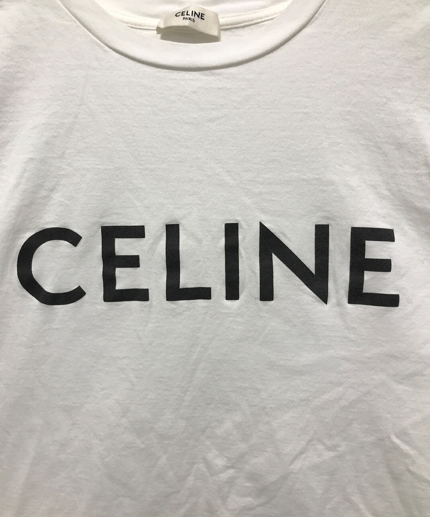 CELINE (セリーヌ) ロゴ ルーズTシャツ ホワイト サイズ:XS