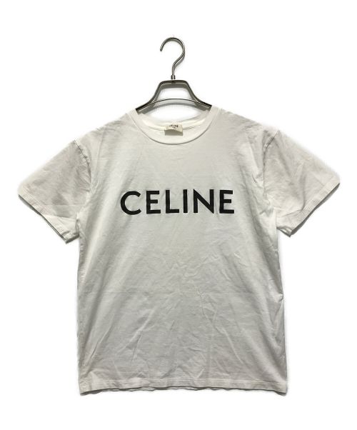 【中古・古着通販】CELINE (セリーヌ) ロゴ ルーズTシャツ ホワイト ...