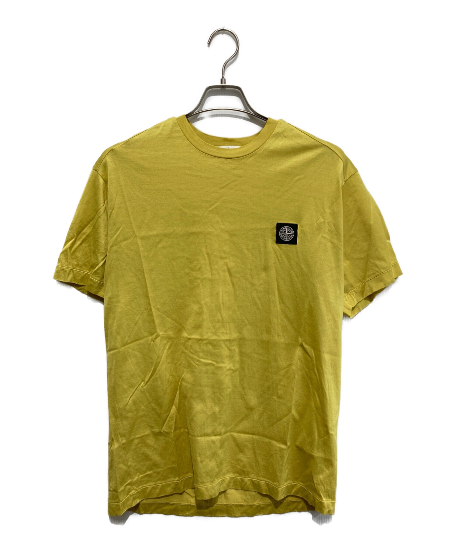 STONE ISLAND (ストーンアイランド) ワンポイントTシャツ イエロー サイズ:SIZE L