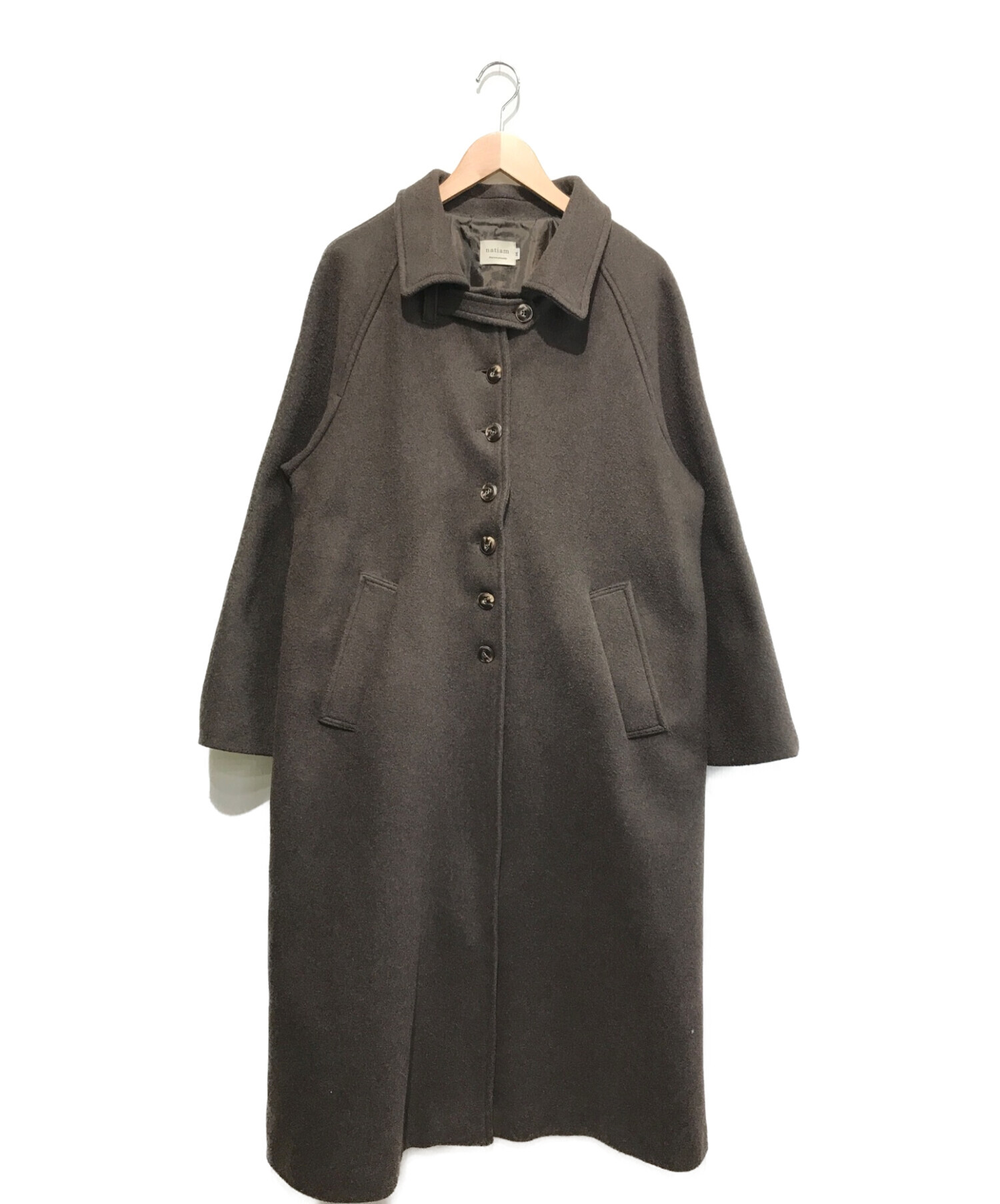 中古・古着通販】natiam (ナティム) raglan long coat ブラウン サイズ:SIZE M｜ブランド・古着通販  トレファク公式【TREFAC FASHION】スマホサイト