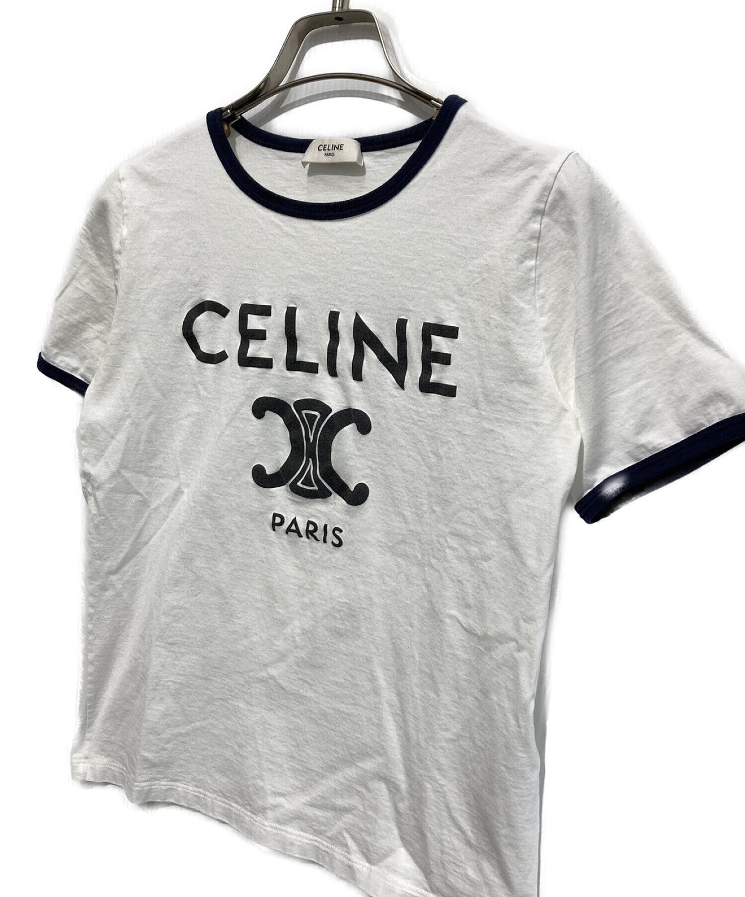 CELINE (セリーヌ) トリオンフプリントＴシャツ ホワイト サイズ:SIZE XS