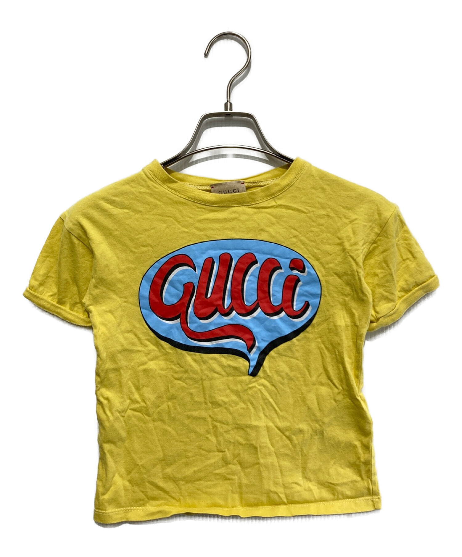 GUCCI (グッチ) プリントTシャツ イエロー サイズ:SIZE 4