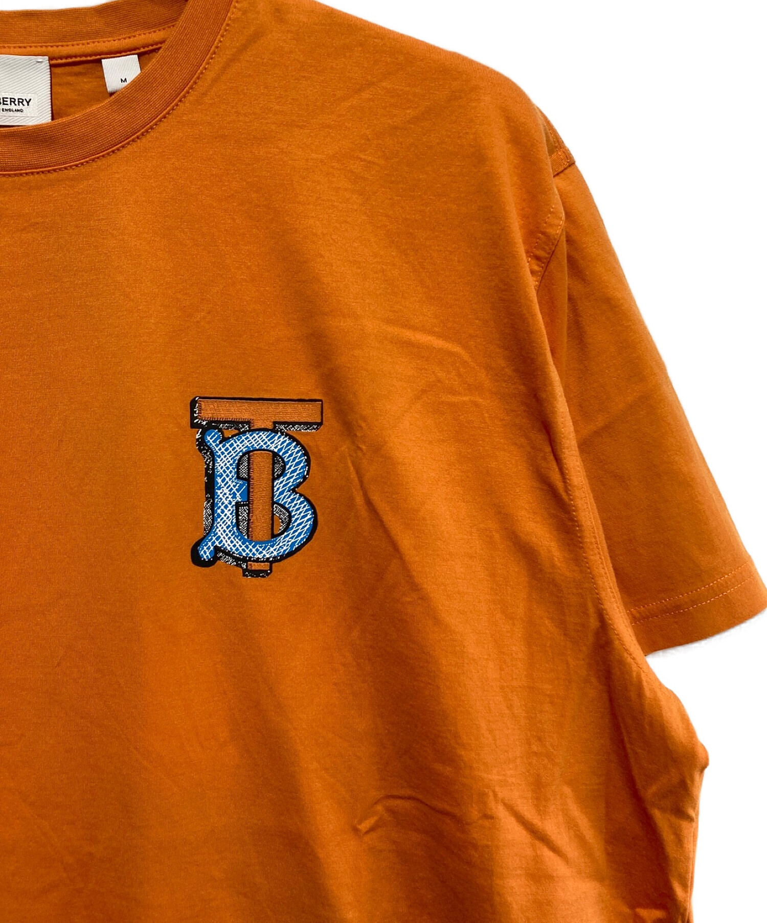 BURBERRY (バーバリー) モノグラムロゴTシャツ オレンジ サイズ:SIZE M