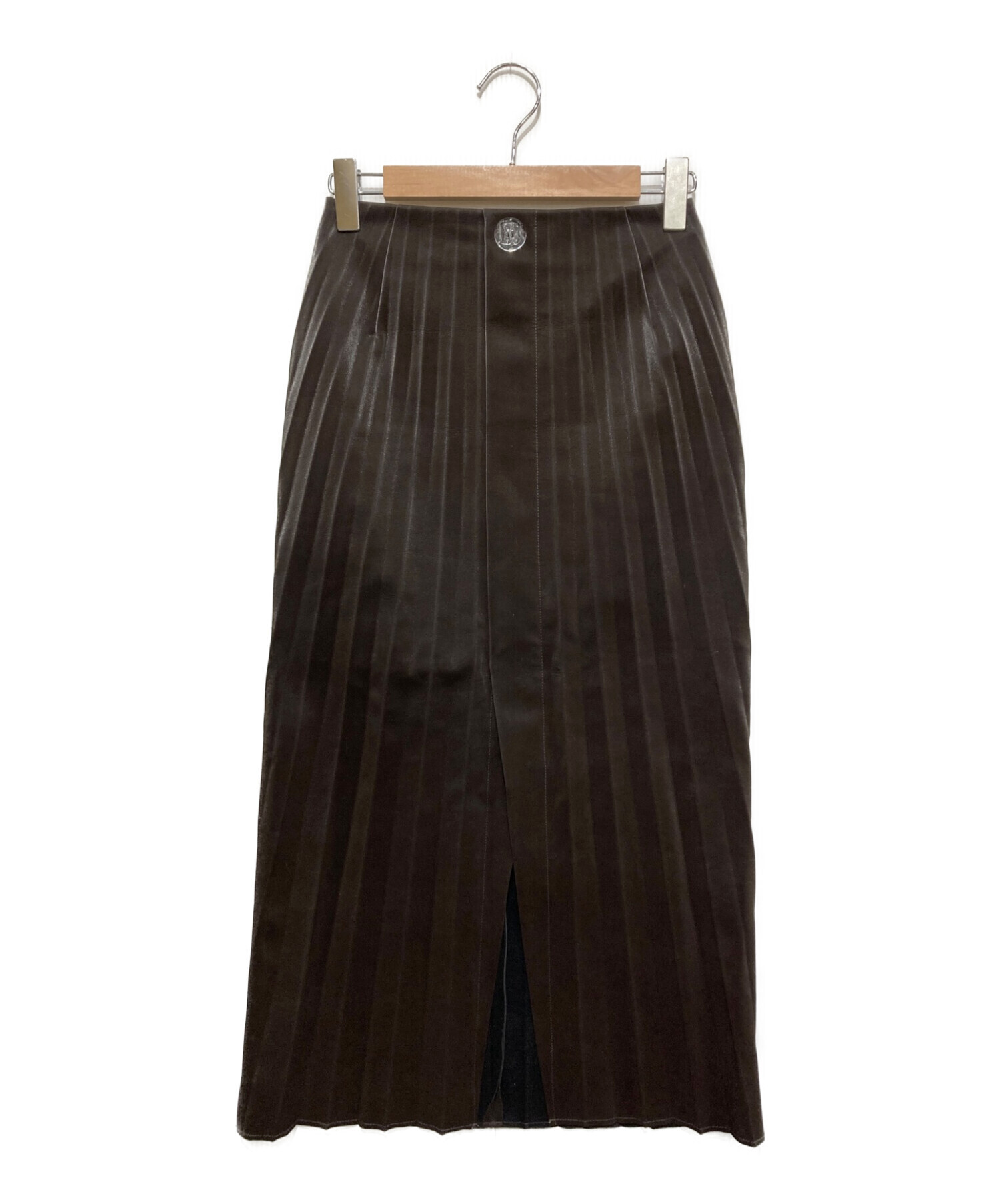 IRENE (アイレネ) Silky Leather Skirt ブラウン サイズ:SIZE 36