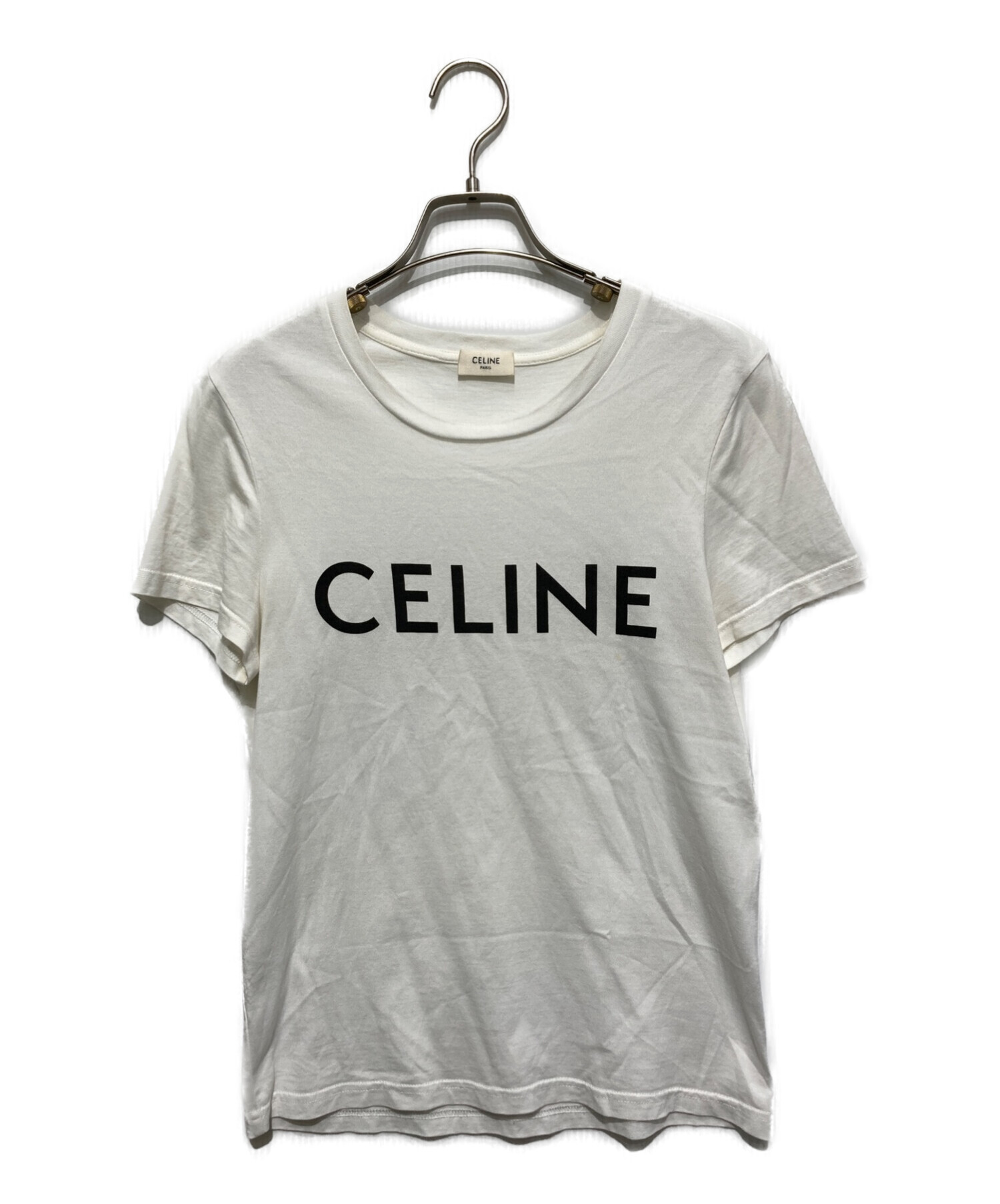 中古・古着通販】CELINE (セリーヌ) ロゴTシャツ ホワイト サイズ:SIZE