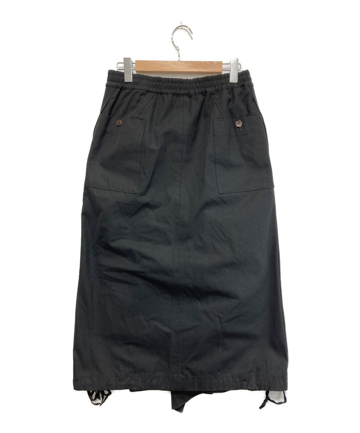 BED J.W. FORD (ベッドフォード) Cotton Canvas Skirt ブラック サイズ:SIZE 1